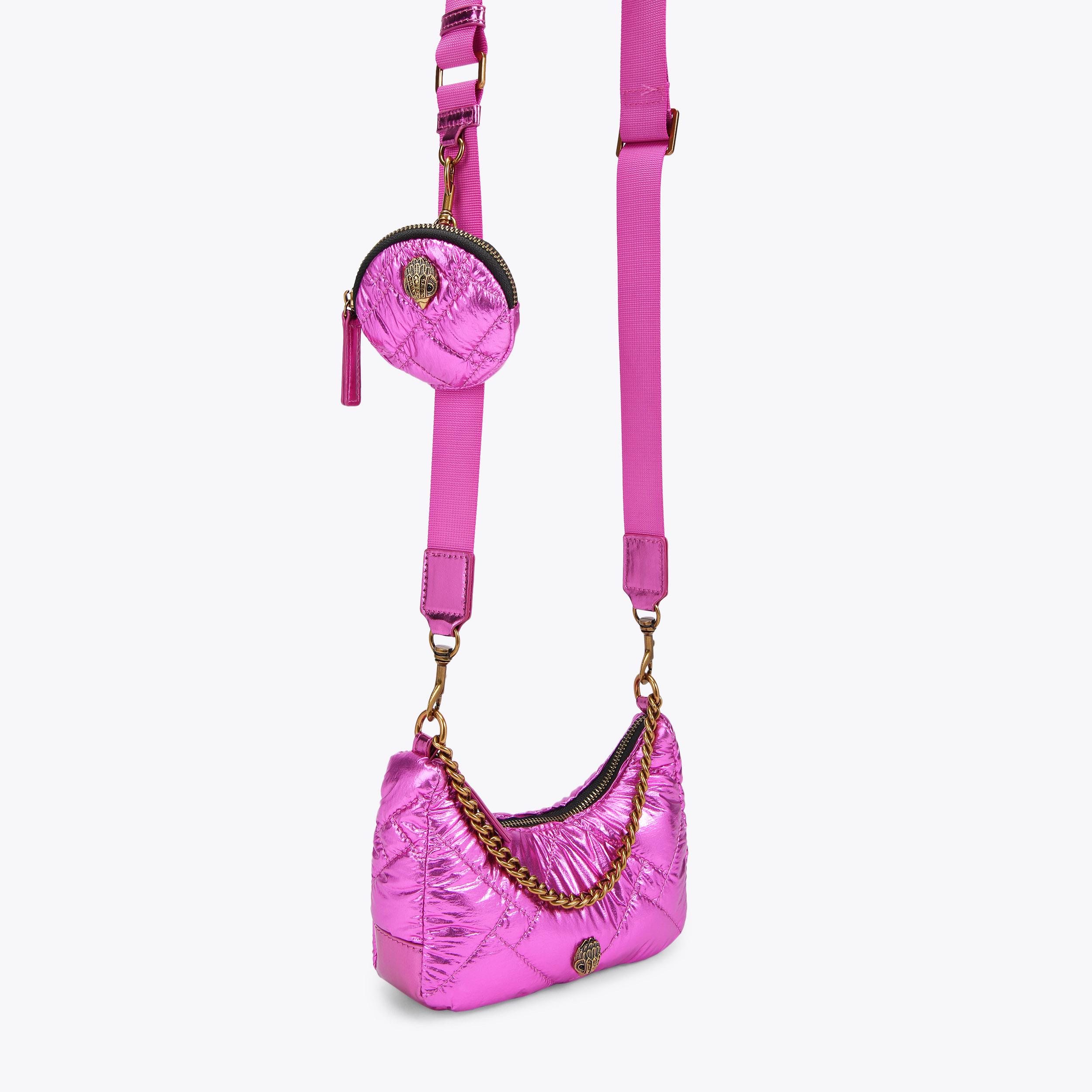 NYLON SM MULTI XBODY Pink Metallic Cross Body Bag by KURT