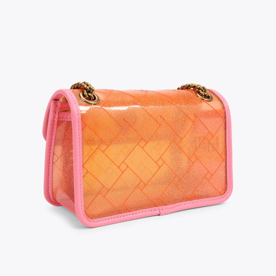 karen VINYL MINI KENSINGTON Yellow Cross Body Bag by KURT GEIGER