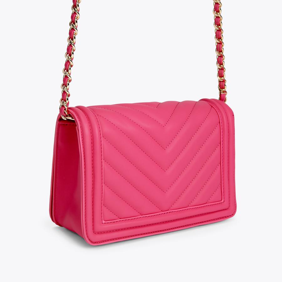 LARA TASSEL FLAPOVER Fuchsia Cross Body Bag by CARVELA