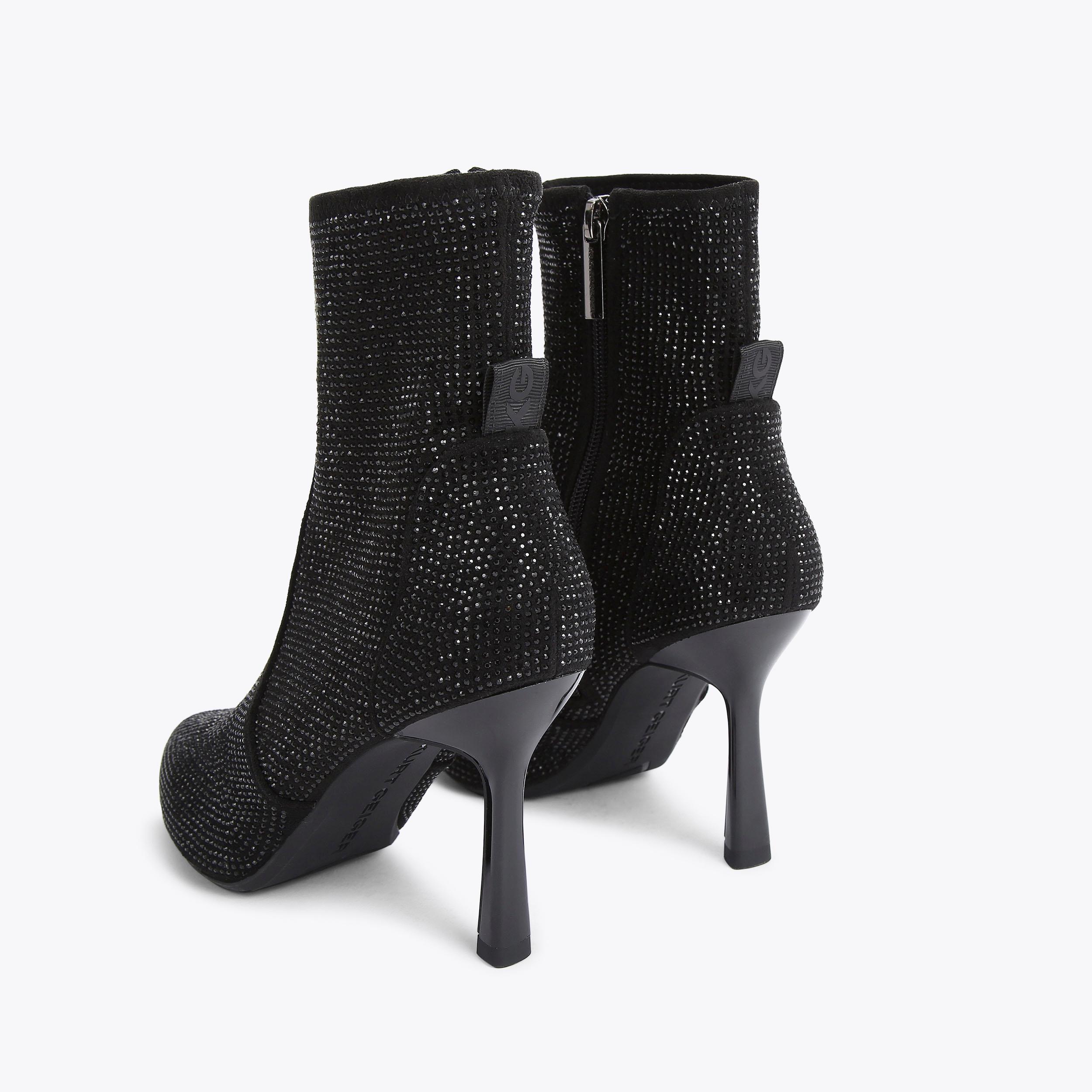 LaShoes Women's Sparkly Ankle Boots With 11.5 Cm Heel - Bling Party Wedding Shoes