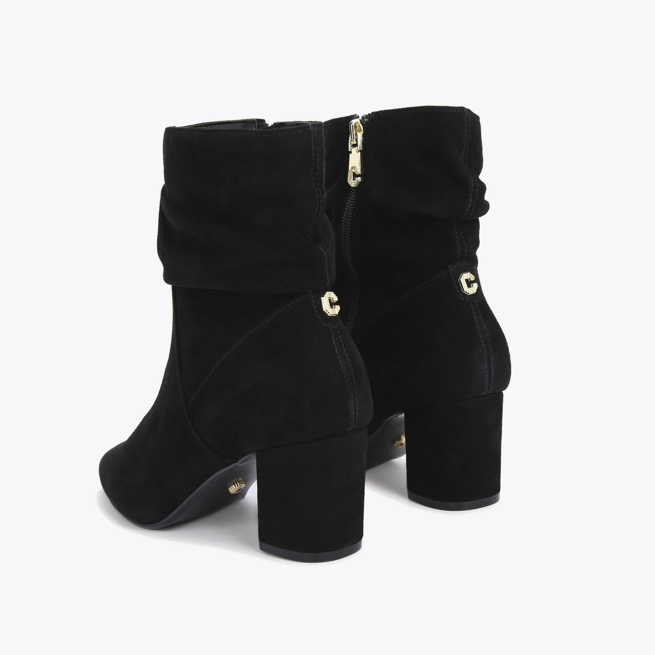 Black womens slouch boots best sale