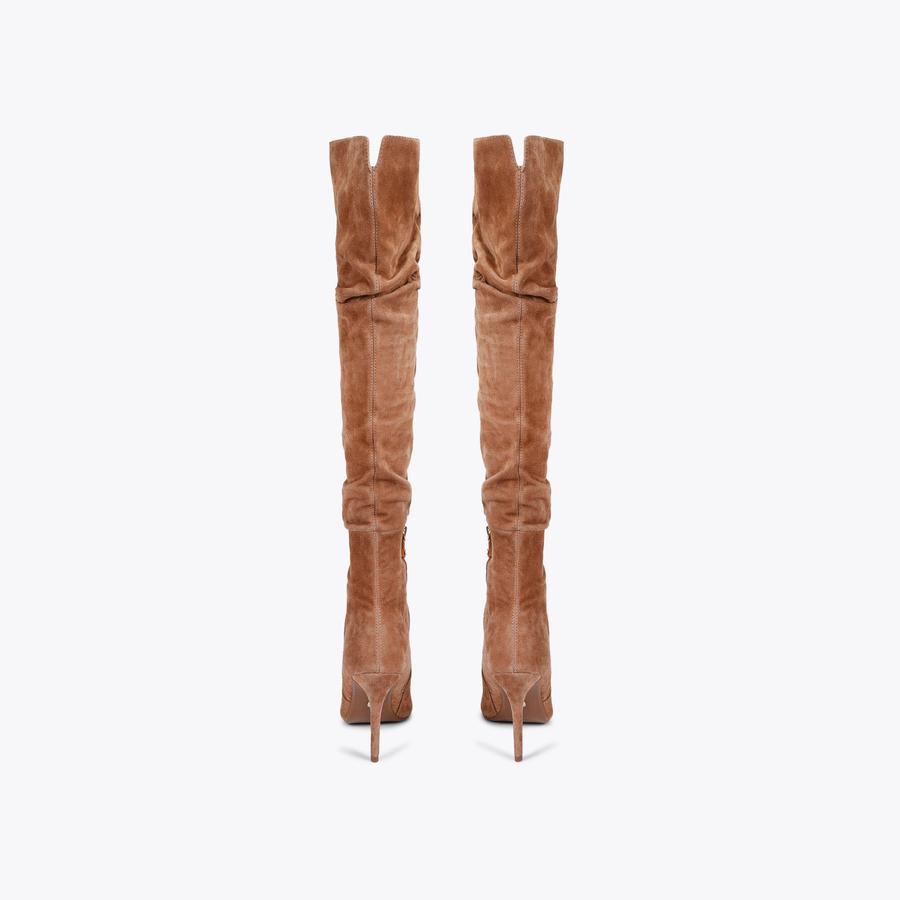 Carvela tan knee high boots hotsell