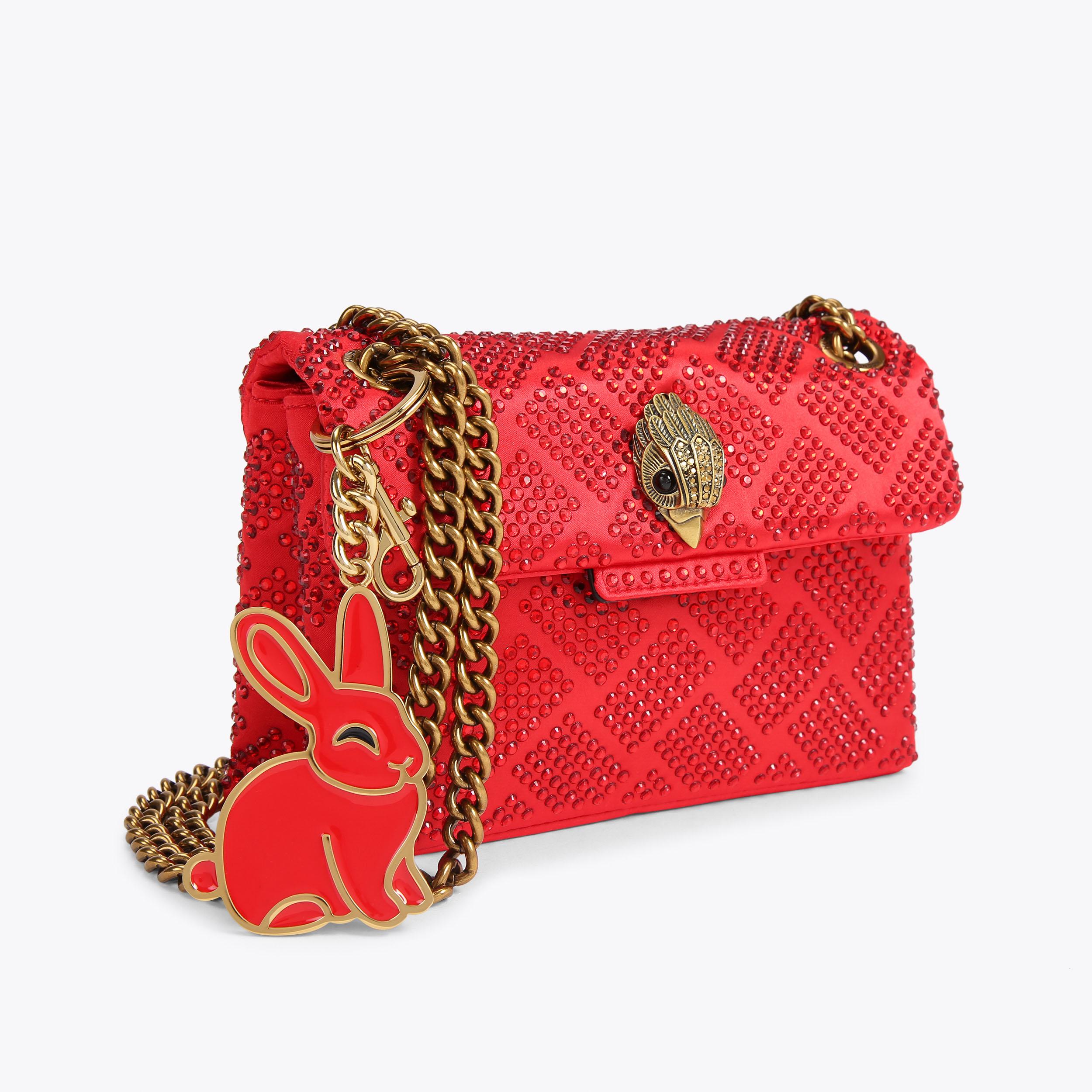 RABBIT KEYRING Red Rabbit Glitter Keyring by KURT GEIGER LONDON