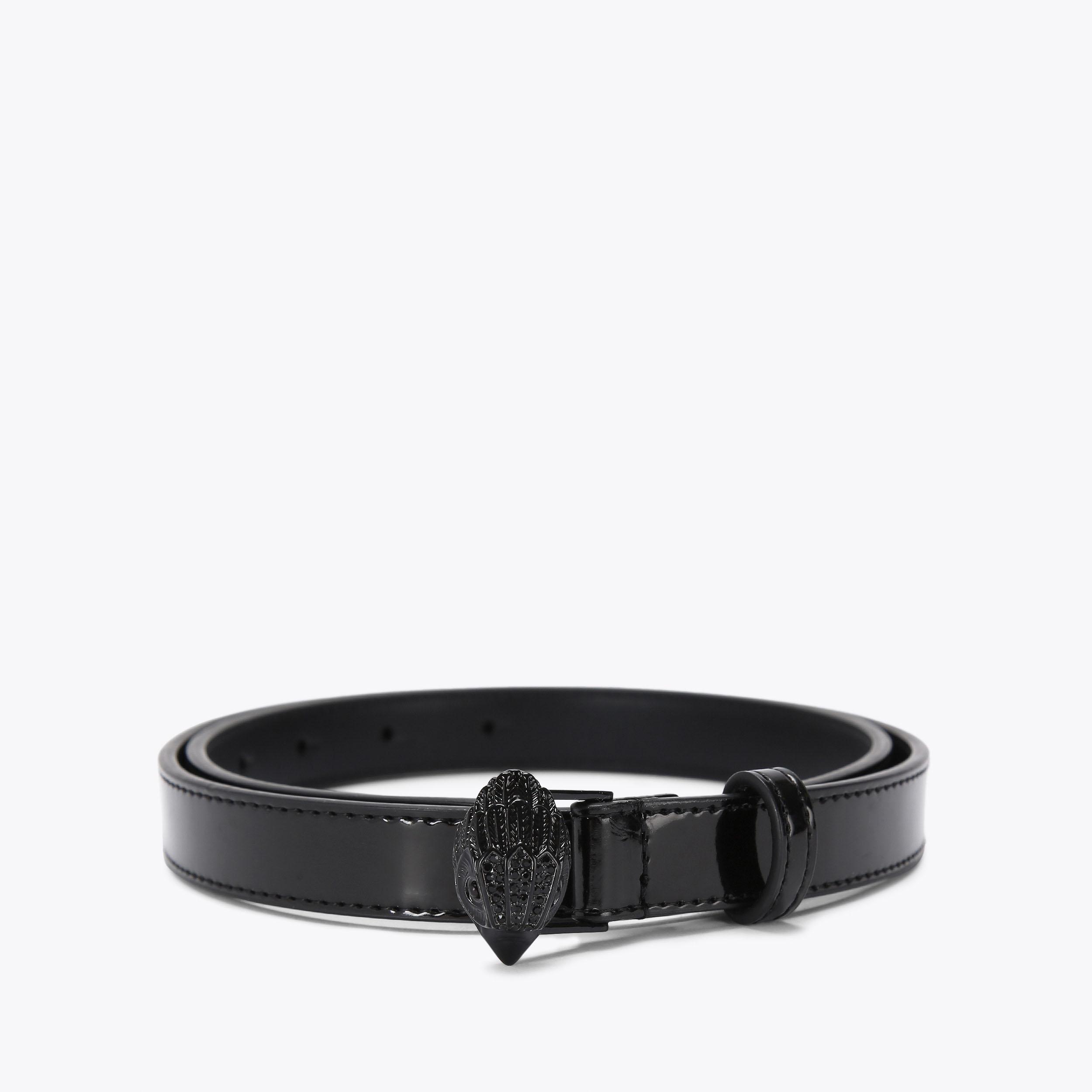 20 EAGLE BELT Black Patent Belt by KURT GEIGER LONDON