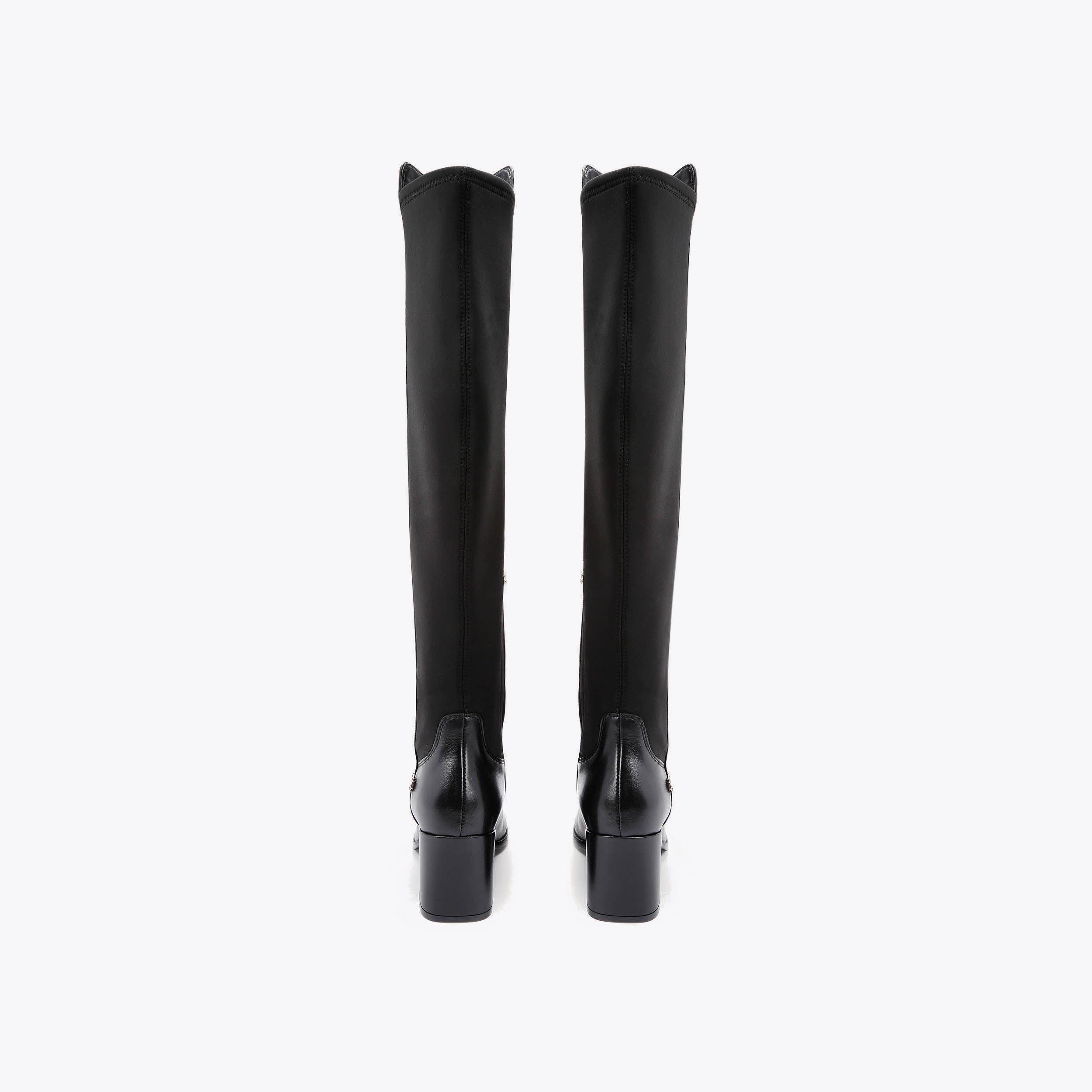 SOOTHE OTK Black Leather Over The Knee Boot by CARVELA COMFORT