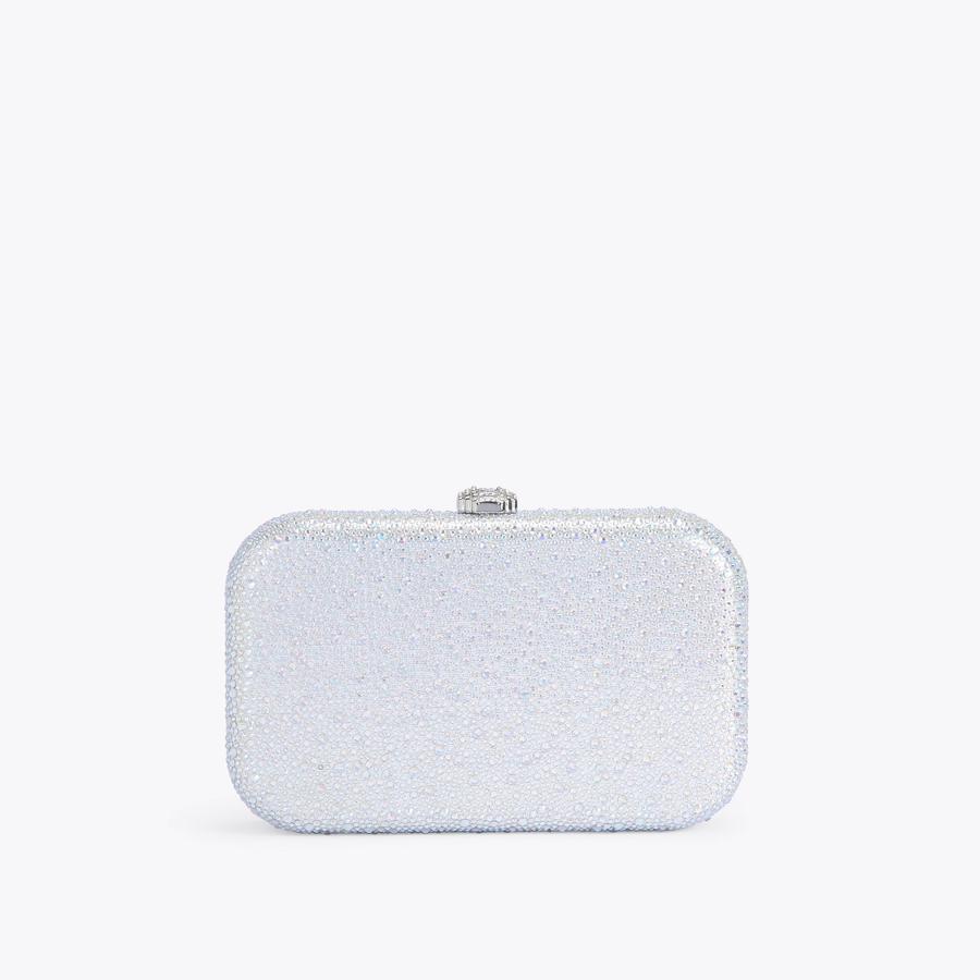 SYMMETRY CLUTCH Silver Clutch Bag by CARVELA