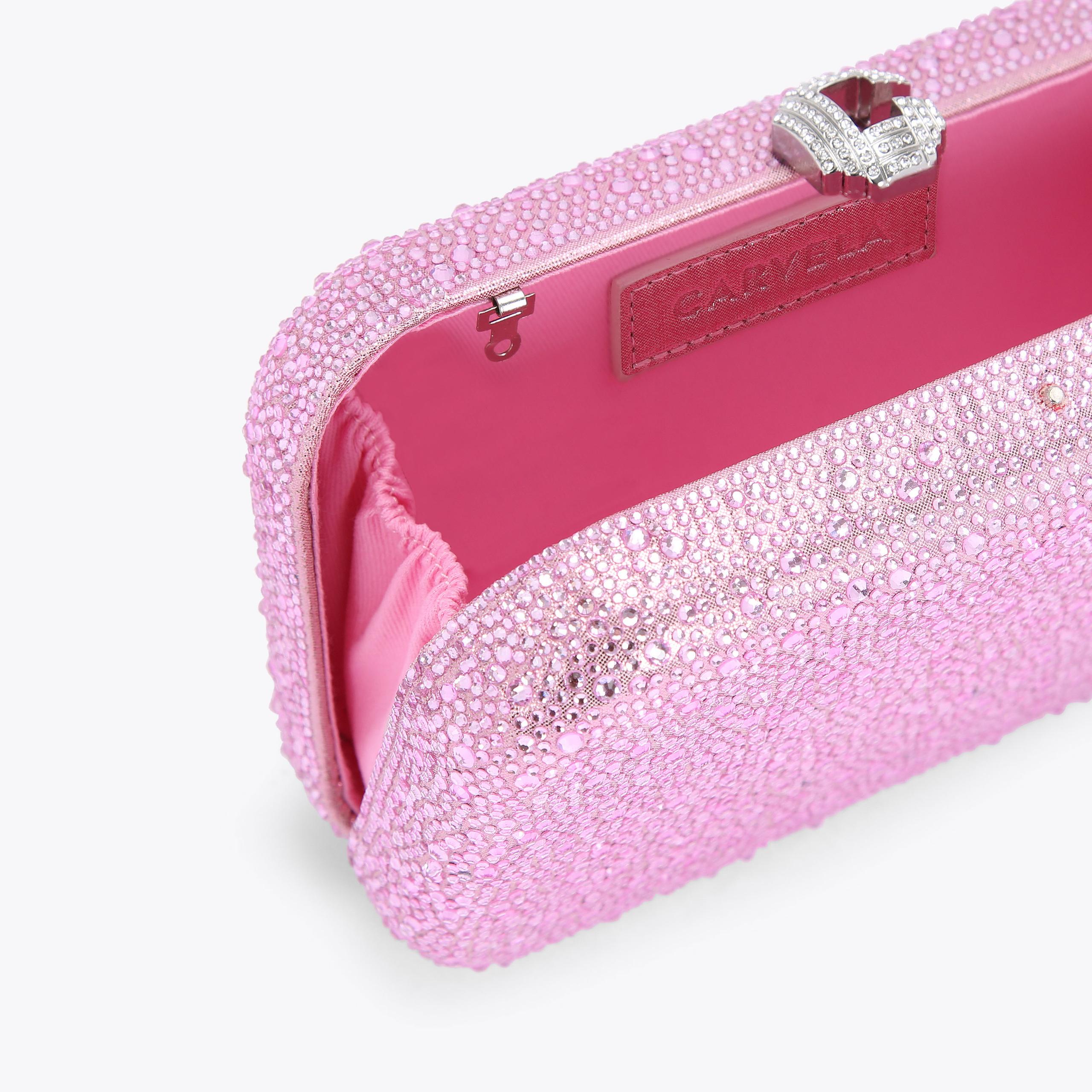 Pink clutch bag best sale