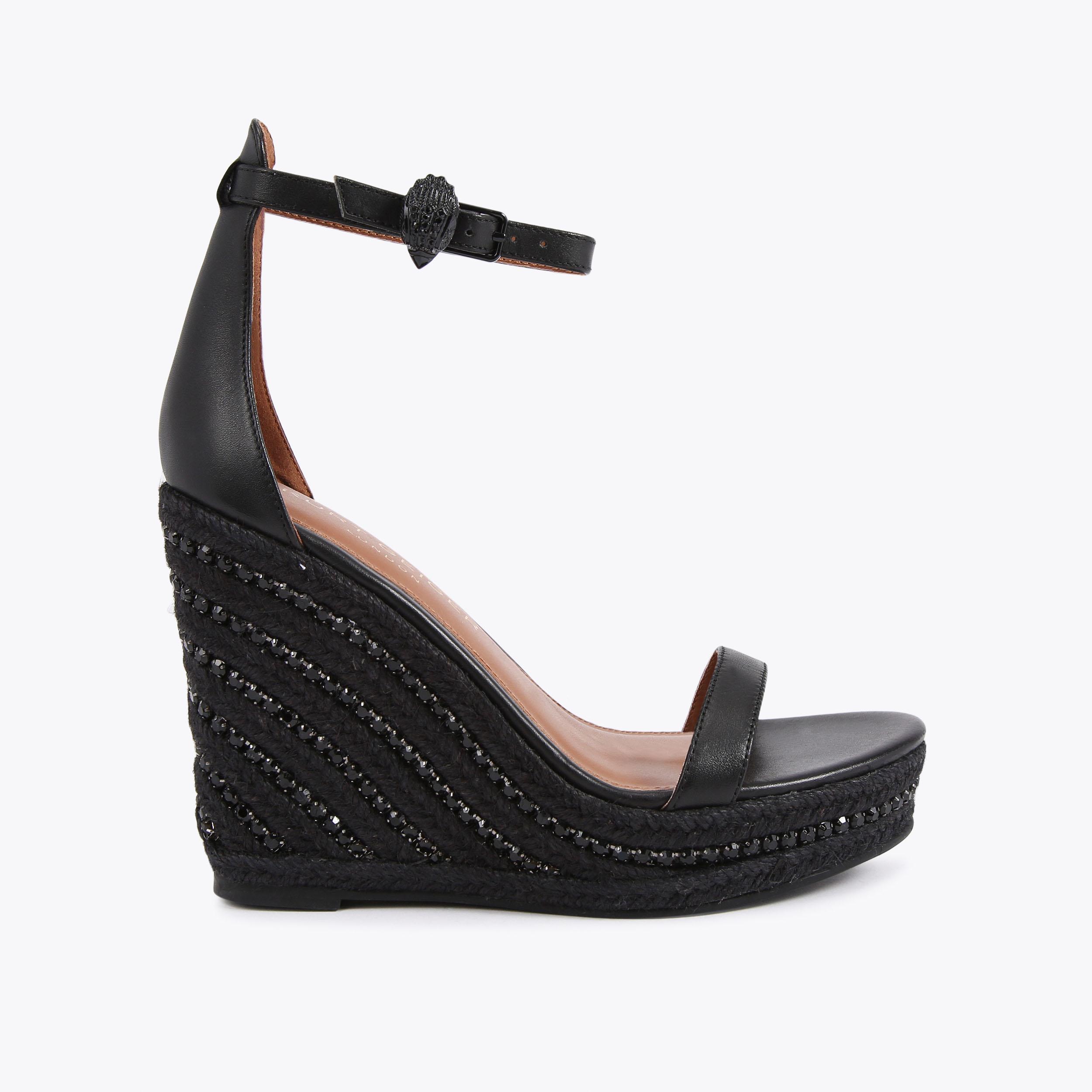 Kurt geiger cheap wedges black