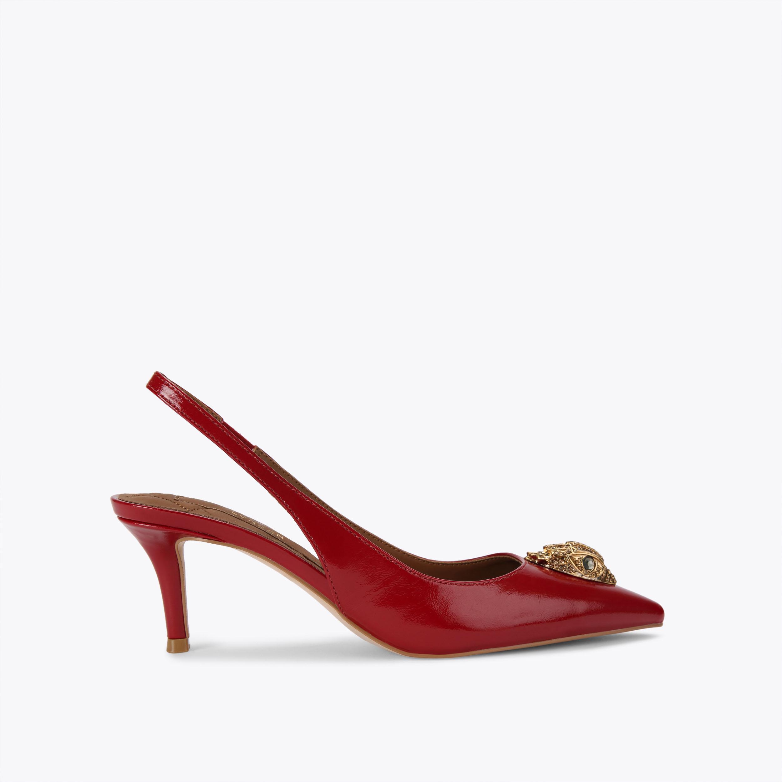 BELGRAVIA SLING BACK Red Patent Slingback heel by KURT GEIGER LONDON