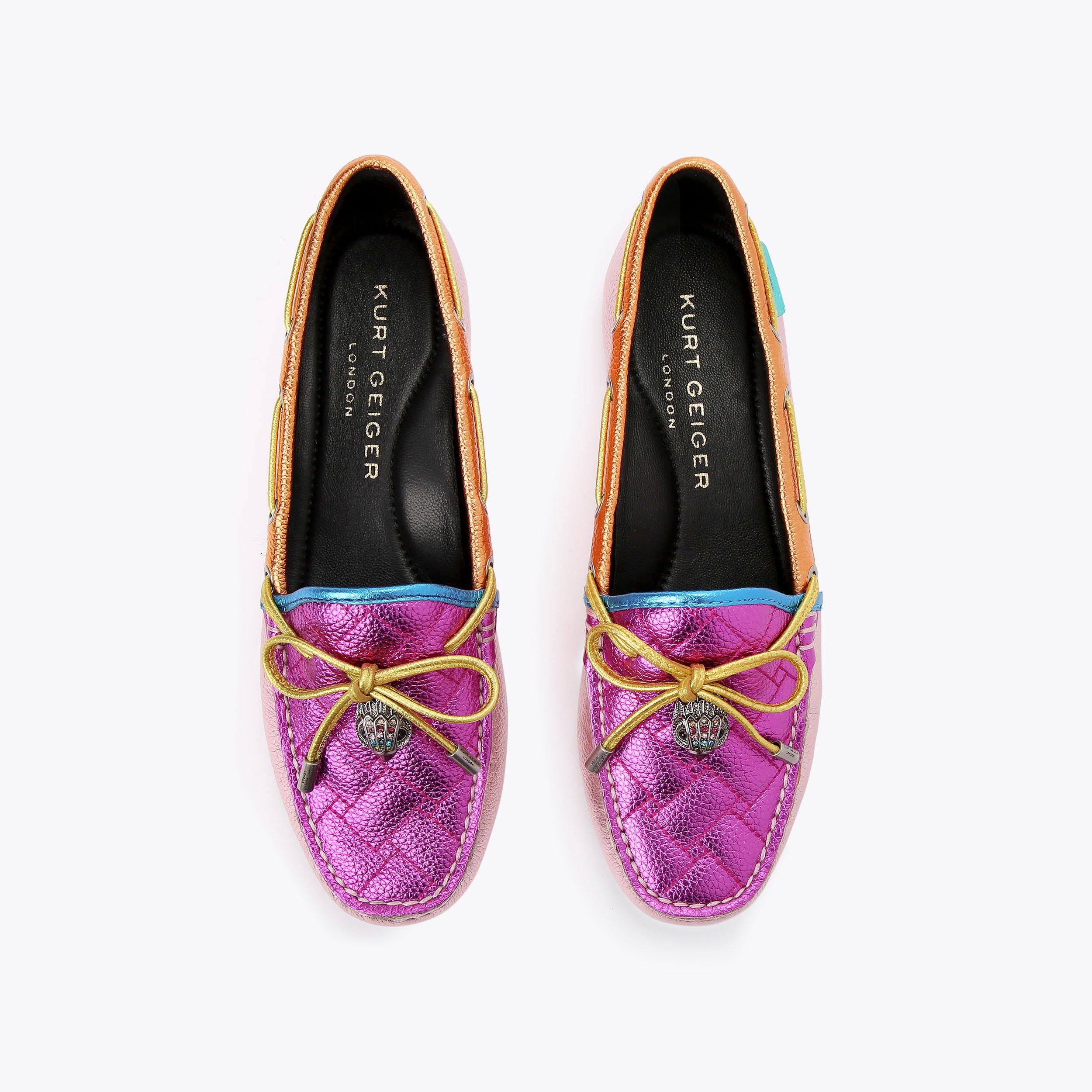 EAGLE MOCCASIN Multi Colour Textured Leather Slip On Shoe by KURT GEIGER LONDON