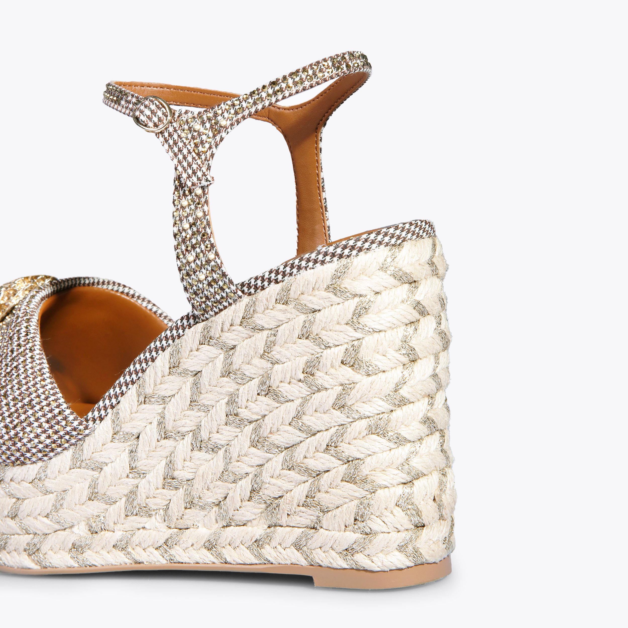 Kurt geiger gold outlet wedge sandals