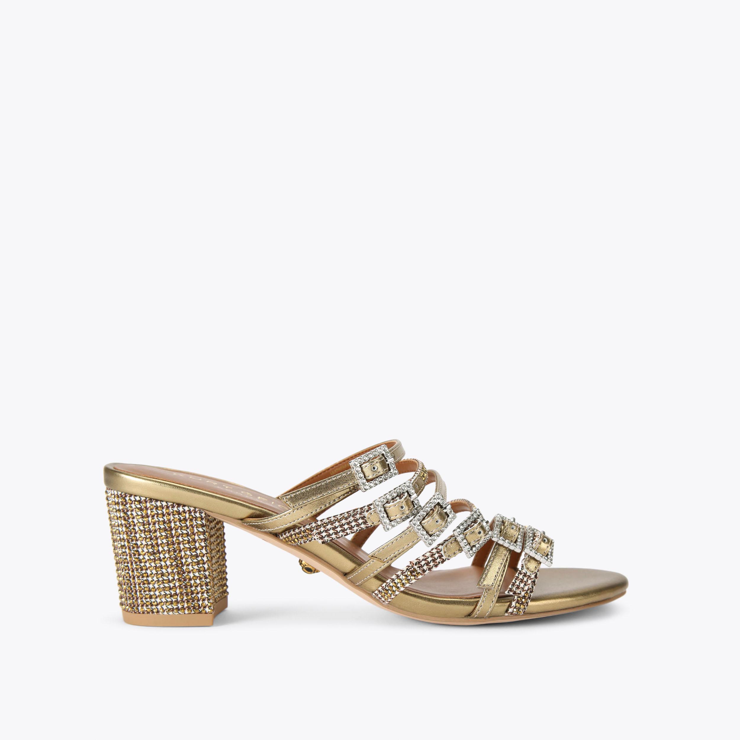 Kurt geiger outlet gold heeled sandals