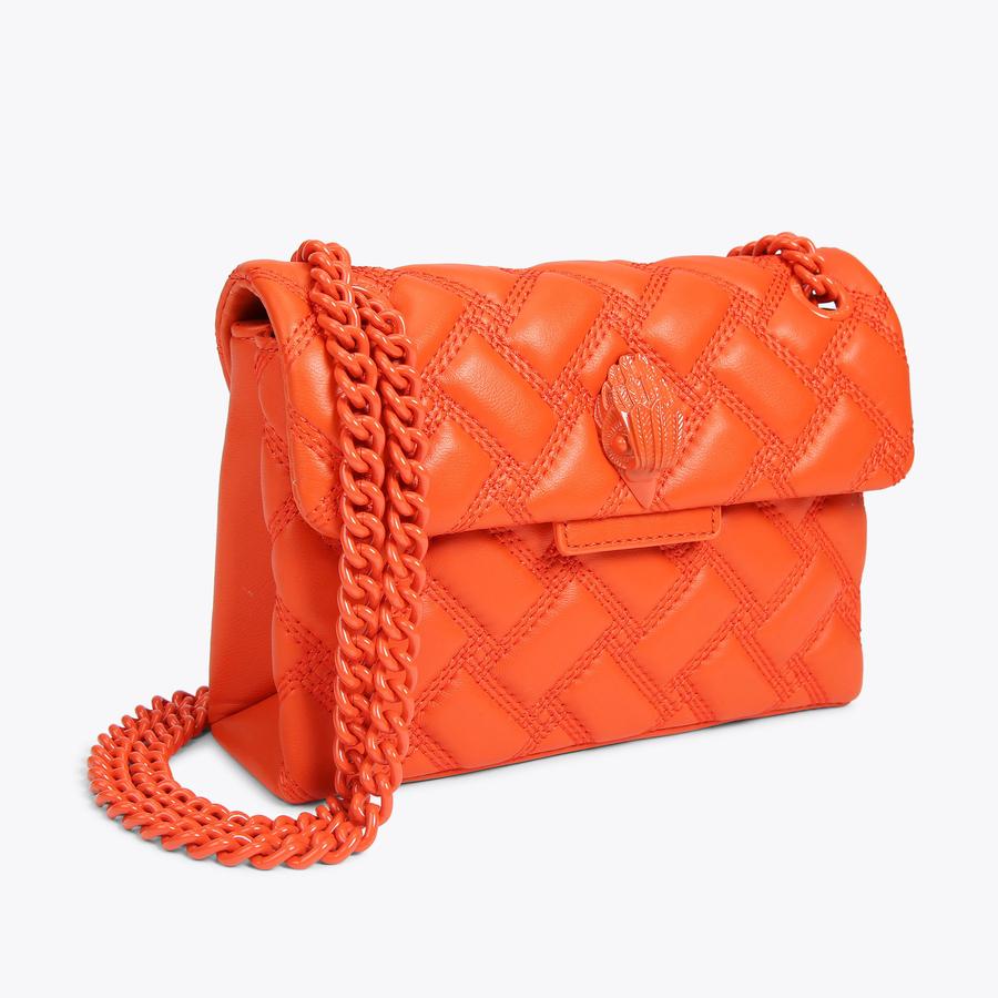 MINI KENSINGTON DRENCH Orange Quilted Cross Body Bag by KURT GEIGER LONDON