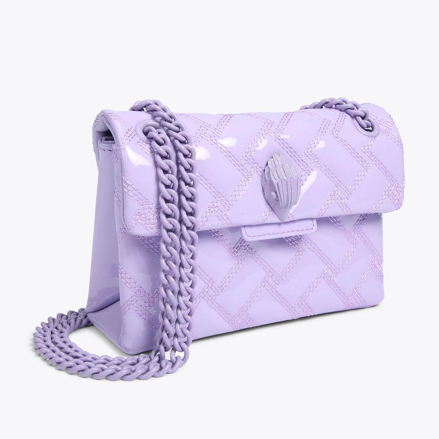 MINI KENSINGTON DRENCH Purple Patent Cross Body Bag by KURT GEIGER LONDON