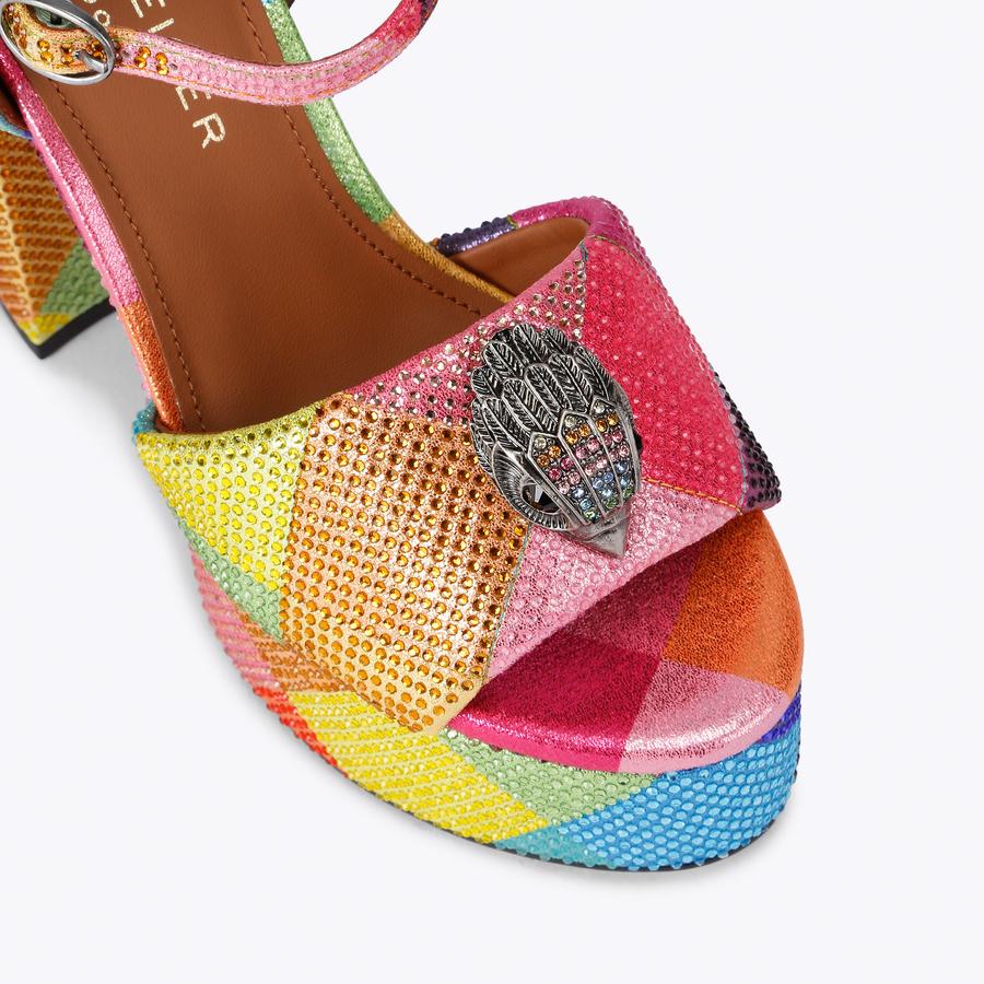 KENSINGTON PLATFORM SDL Rainbow Stained Platform Heel by Kurt