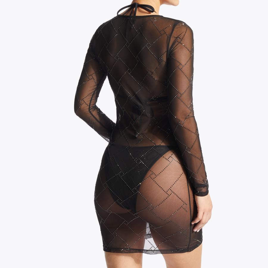 QUILTING MESH DRESS Black Dress by KURT GEIGER LONDON