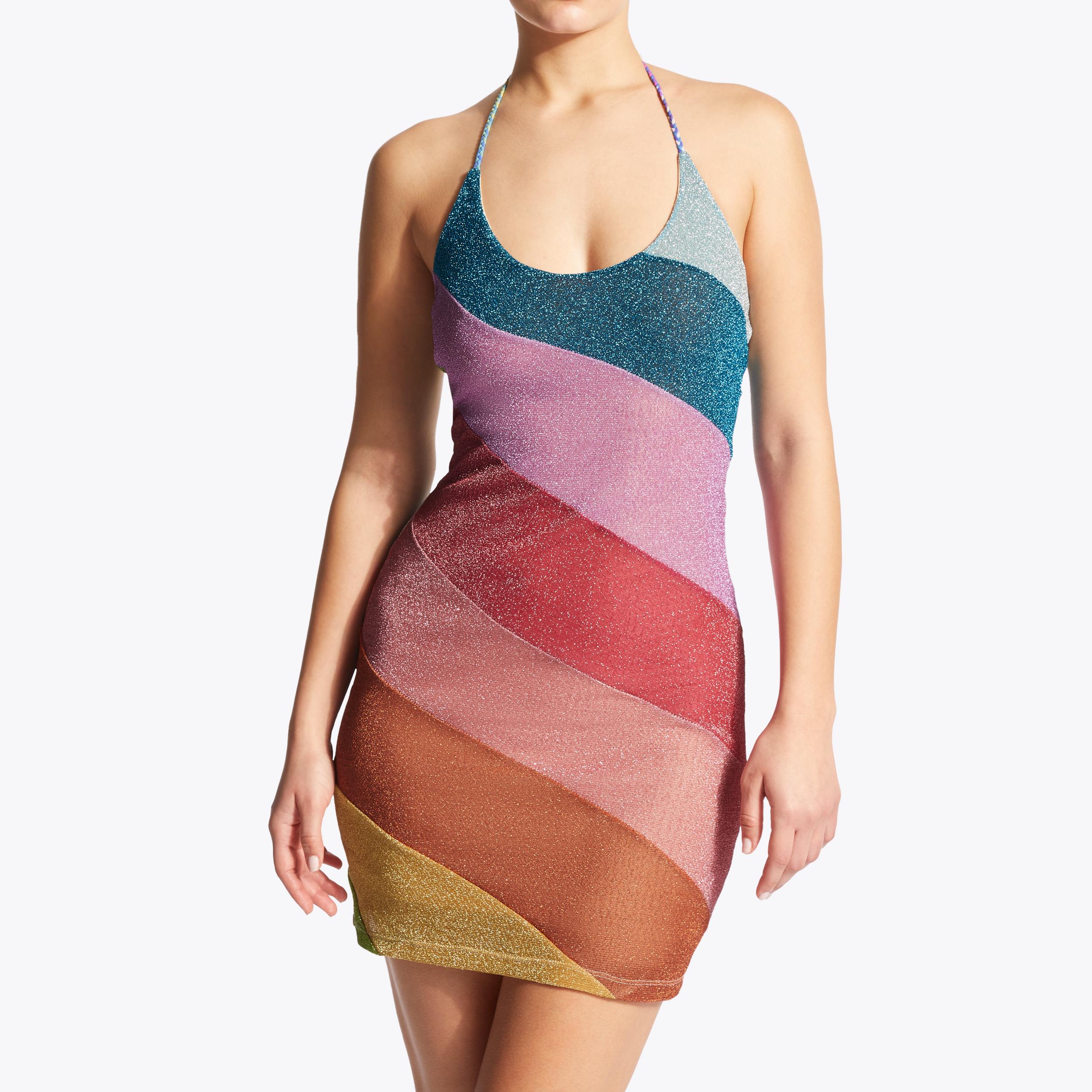 slim fit dress slacks Kilentar Mami Rainbow Chiffon Maxi Dress – KÍLÉNTÁR main image 1