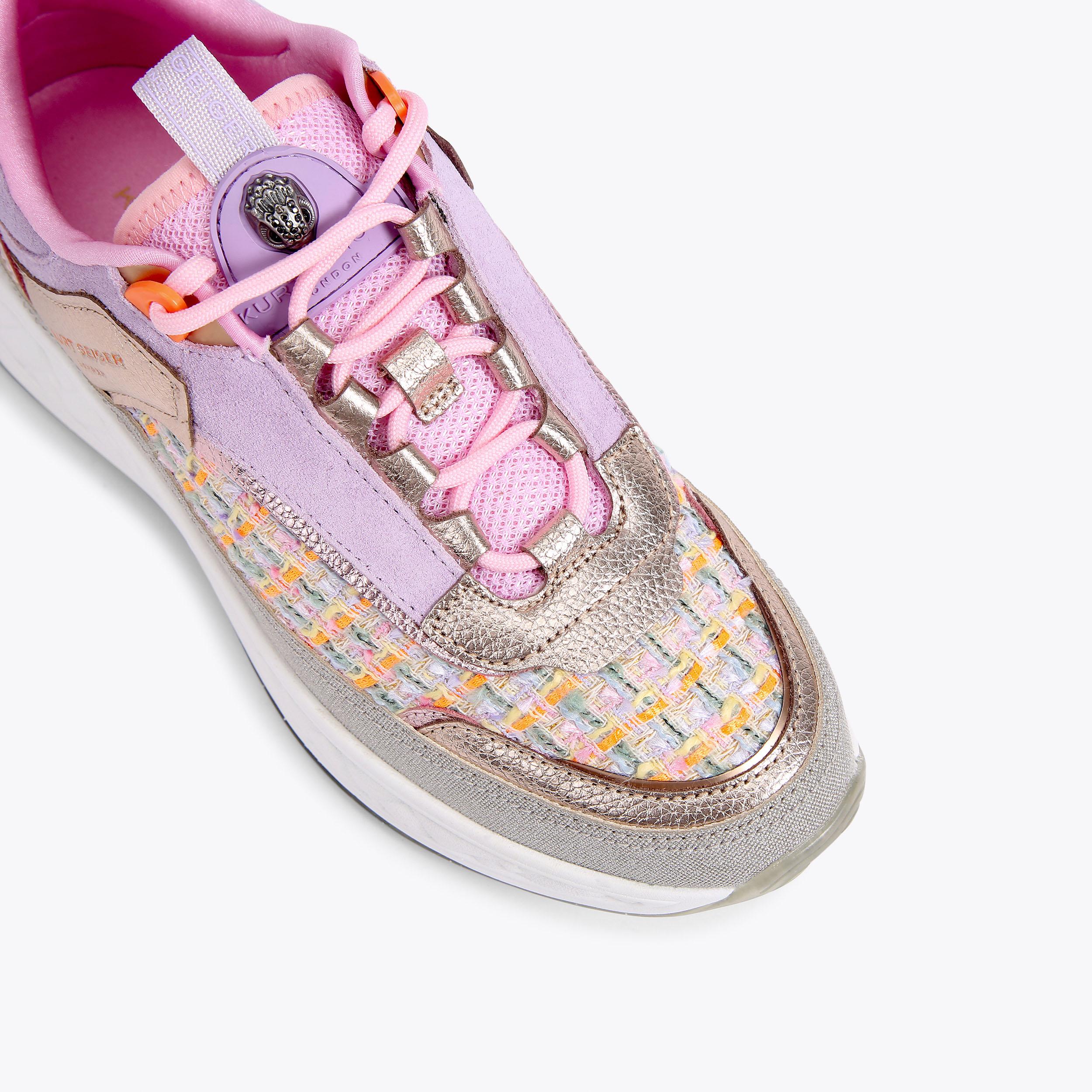 KENSINGTON SNEAKER Pink Lace Up Chunky Trainers by KURT GEIGER LONDON