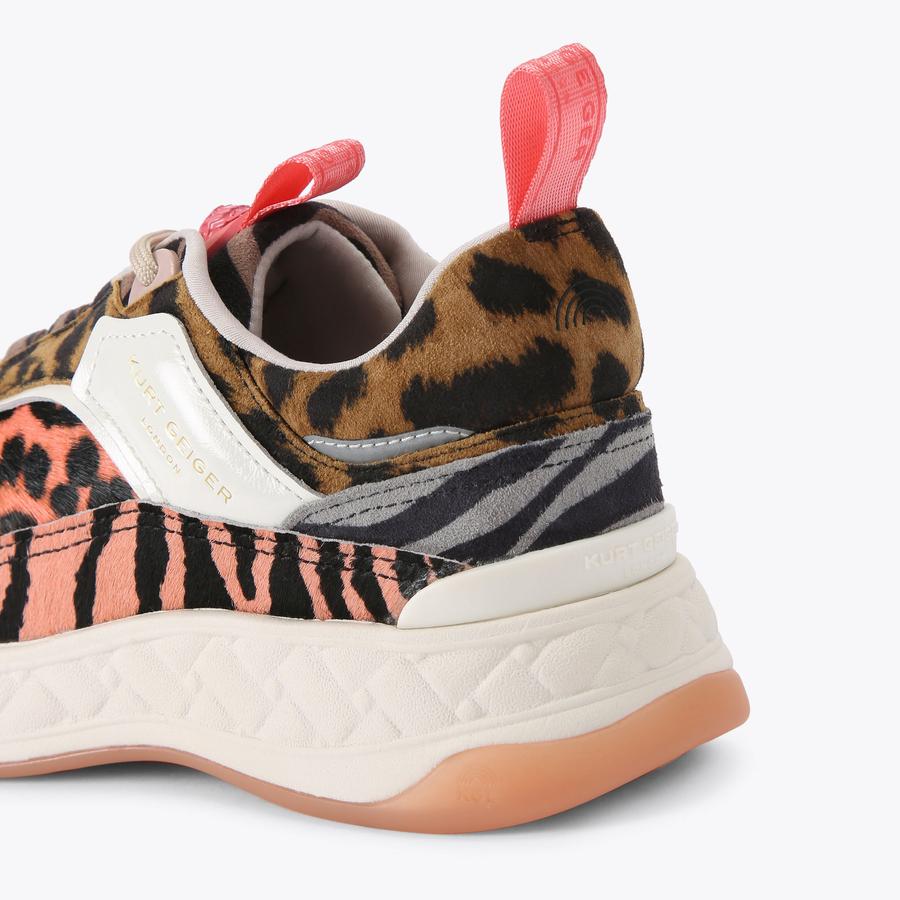 KENSINGTON SNEAKER Animal Print Lace Up sneaker by KURT GEIGER LONDON