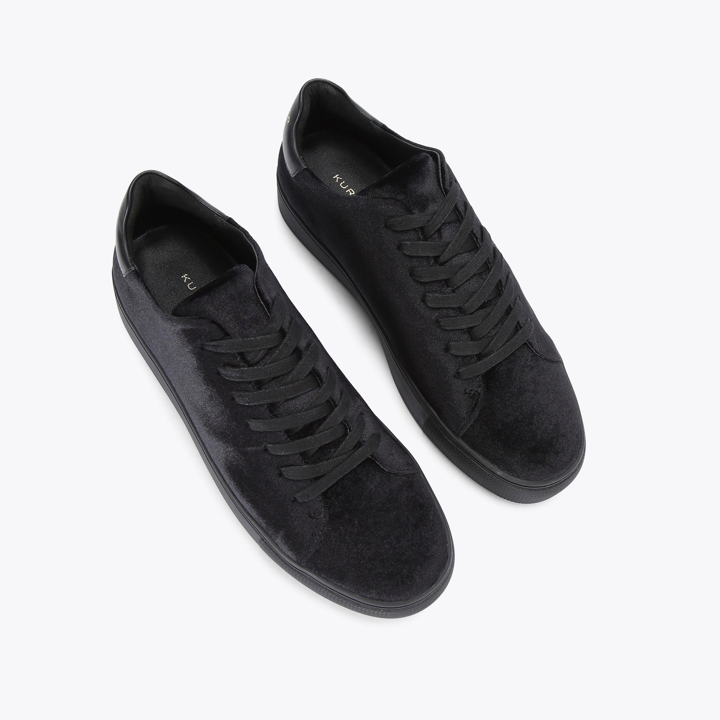 LENNON Black Velvet Sneaker by KURT GEIGER LONDON