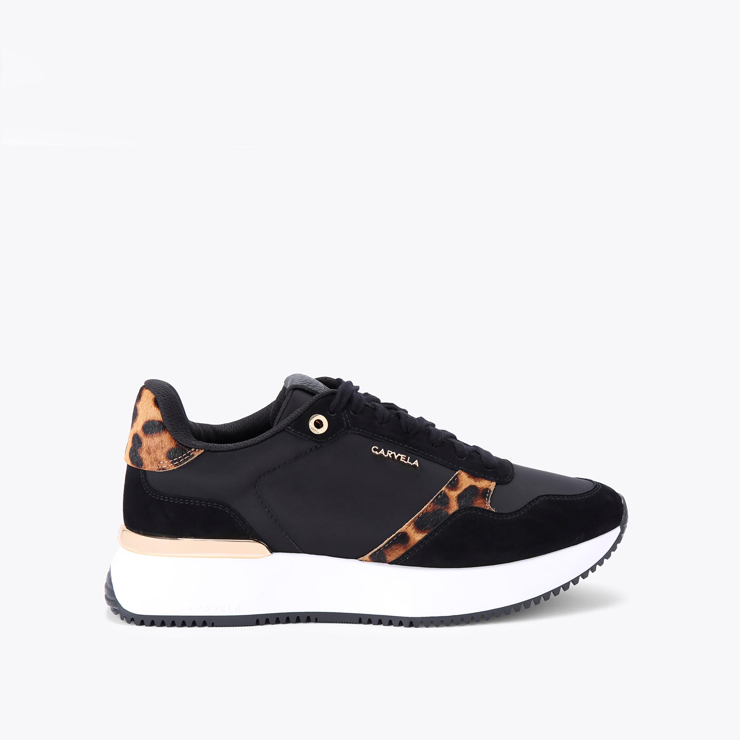 Carvela leopard print store trainers