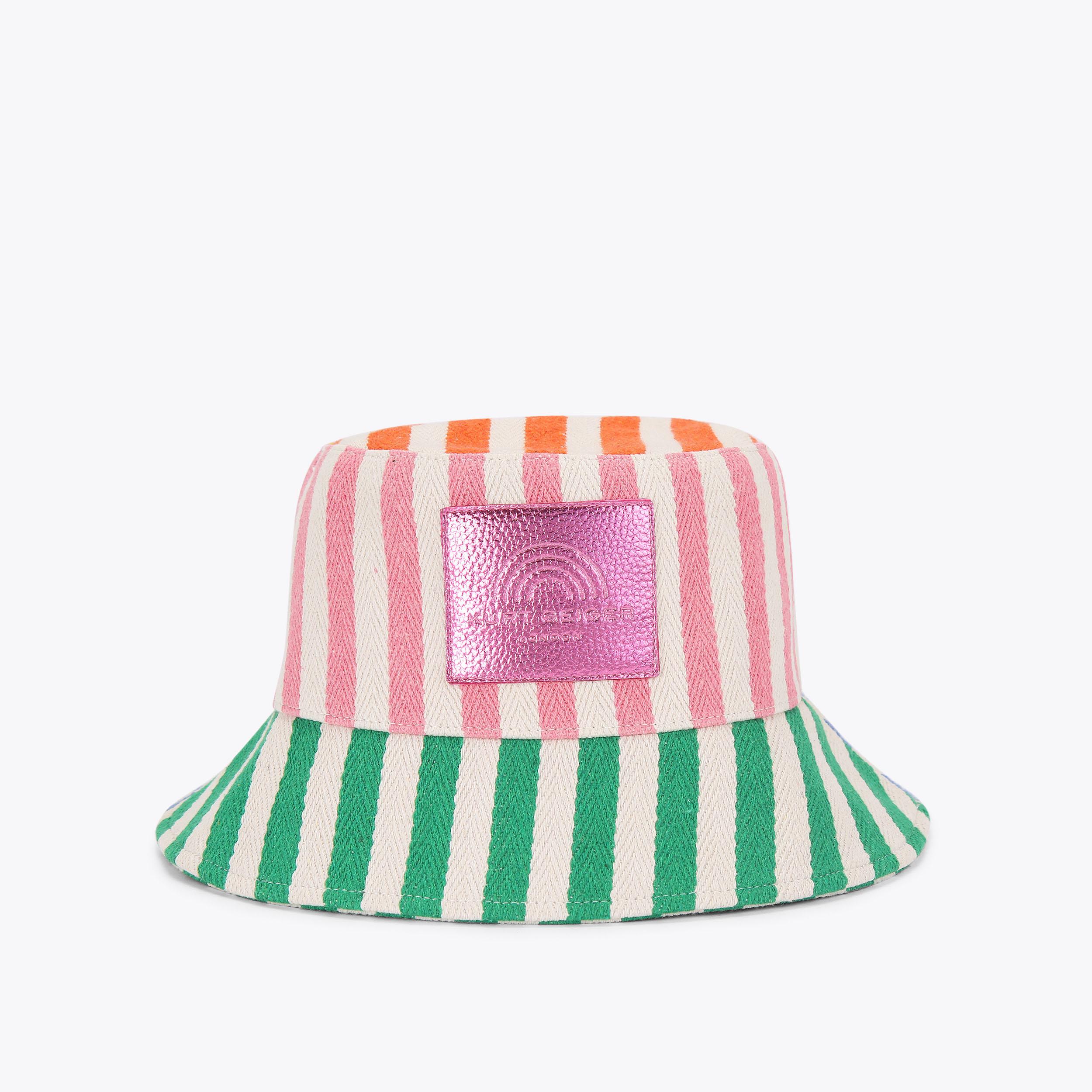 SOUTHBANK BUCKET HAT Striped Rainbow Hat by KURT GEIGER LONDON