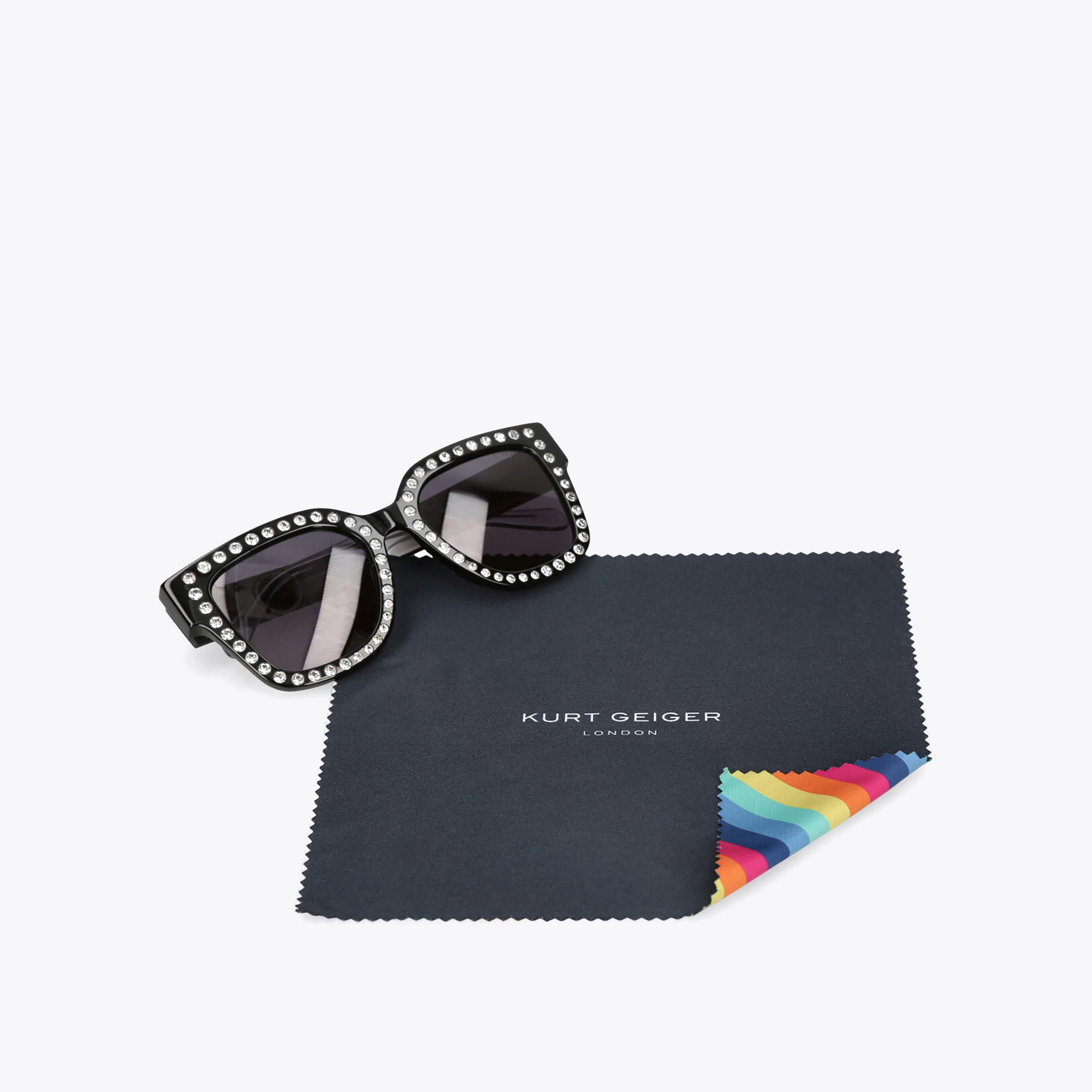 JEWEL SUNGLASSES Black Sunglasses by KURT GEIGER LONDON