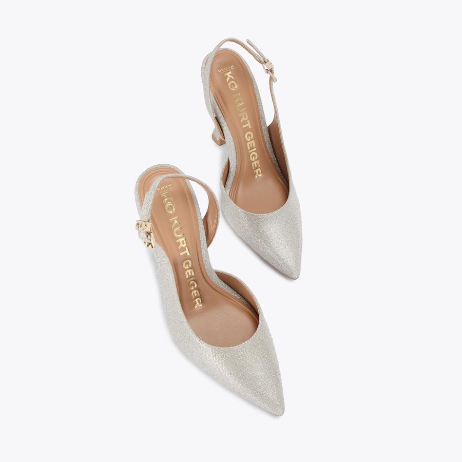 ARIA Gold Glitter Heels by KG KURT GEIGER