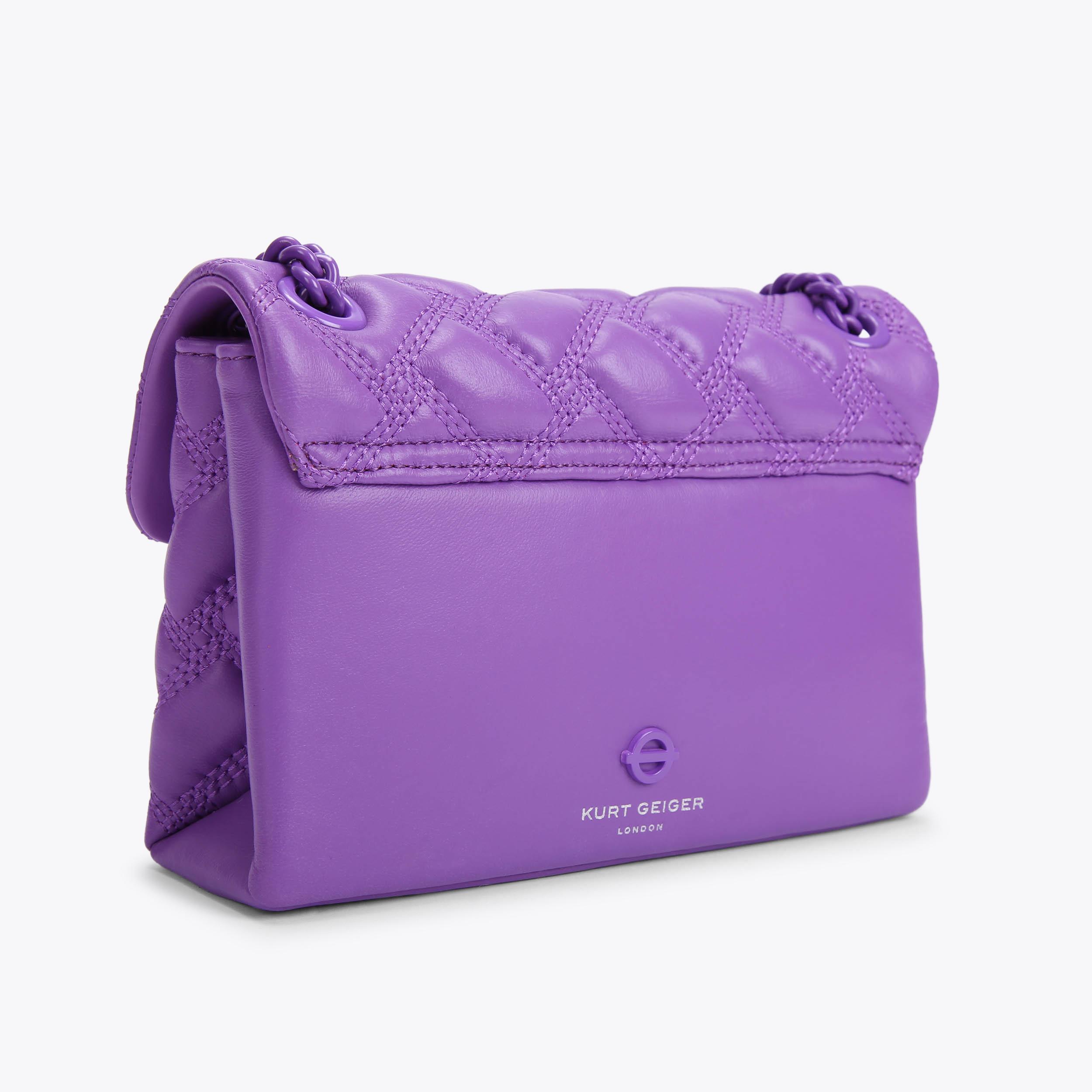 TFL MINI KENSINGTON Purple Leather Mini Cross Body Bag by KURT GEIGER LONDON