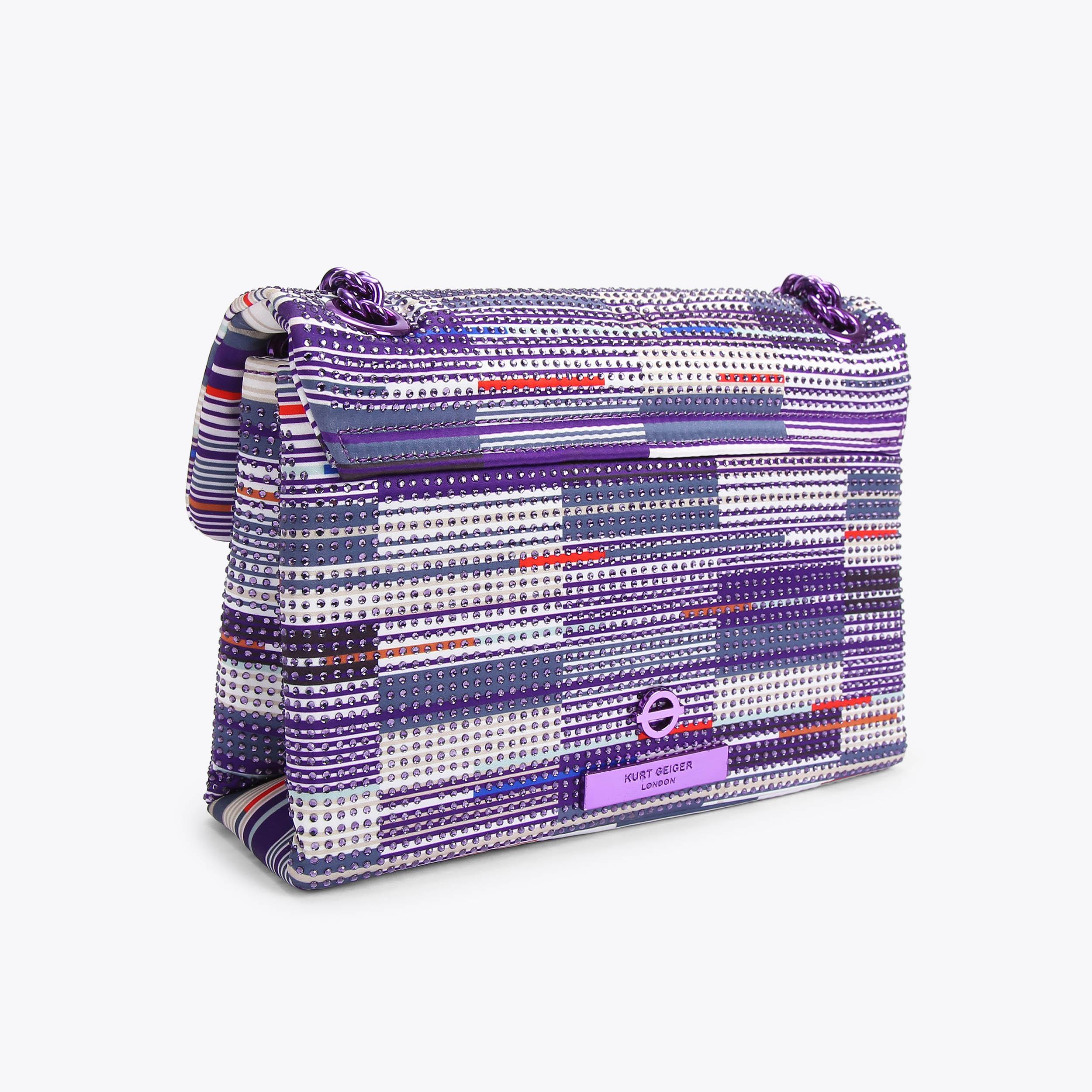 TFL MINI KENSINGTON Purple Crystal Mini Cross Body Bag by
