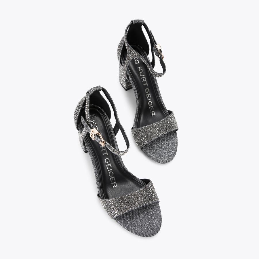 FARYN BLING Pewter Glitter Heels by KG KURT GEIGER