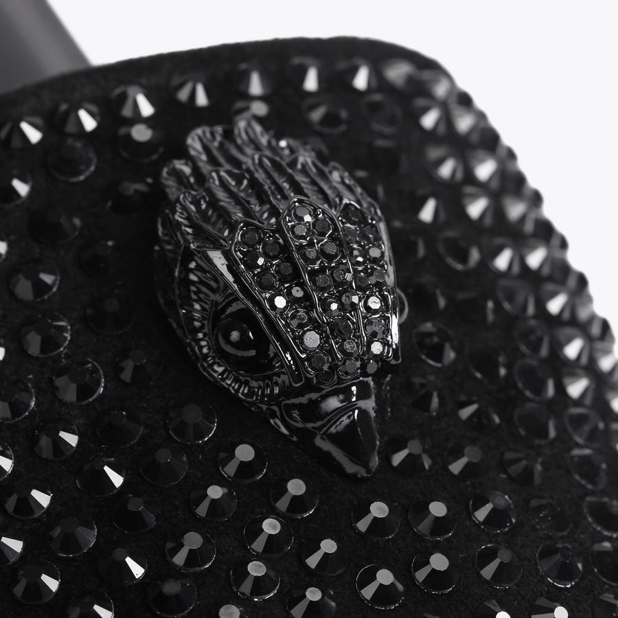 OSCAR GEM Black Slid On Sandals by KURT GEIGER LONDON