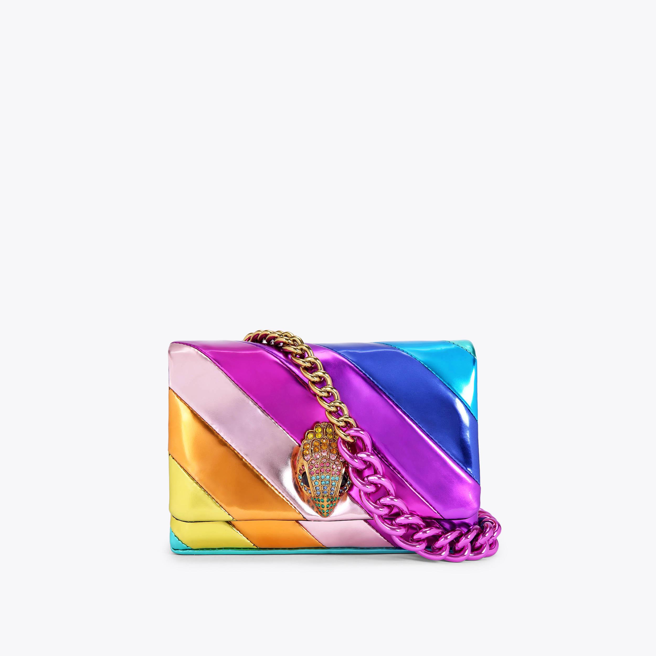 MINI KENSINGTON LONG FLAP Rainbow Cross Body Bag by KURT GEIGER LONDON