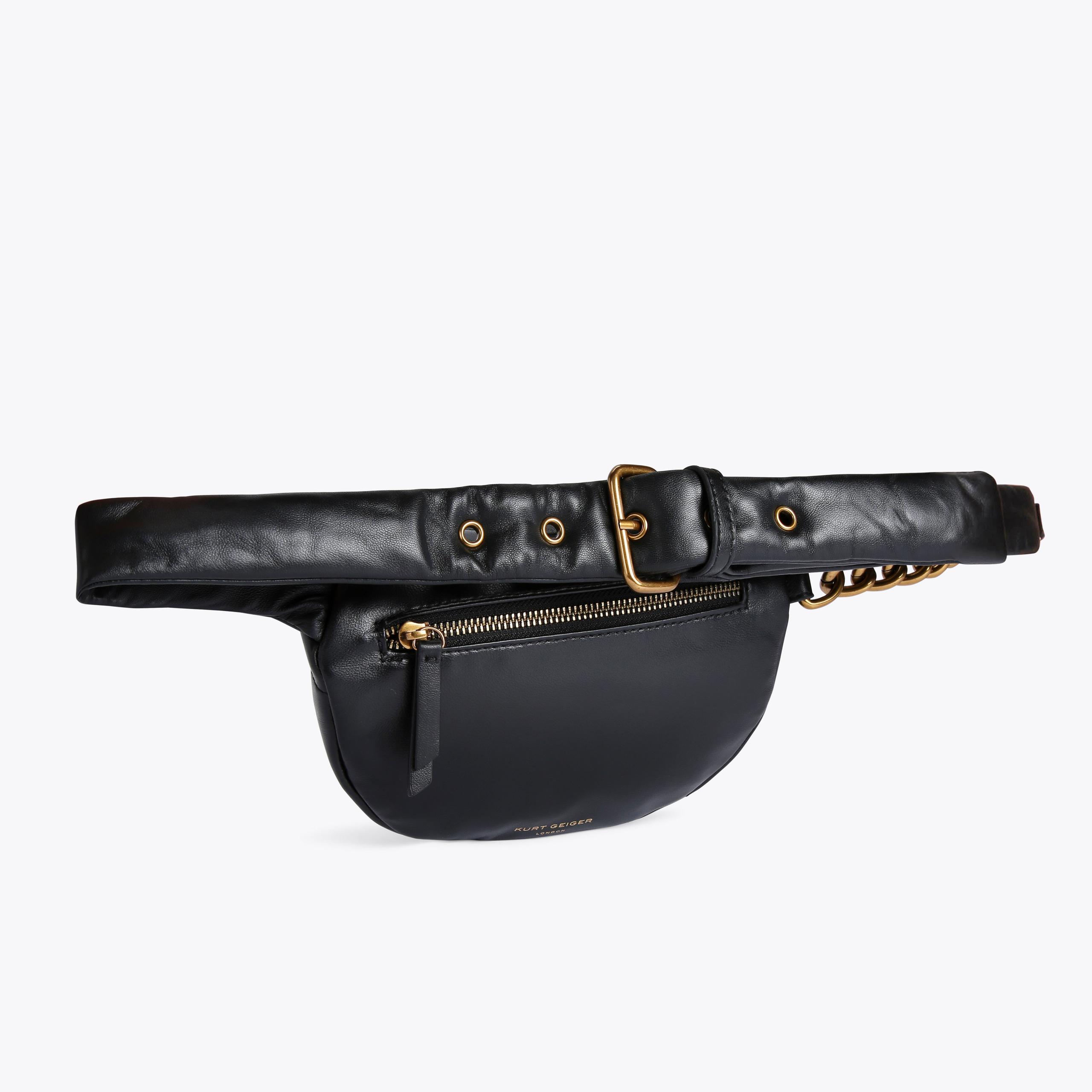 KURT GEIGER LONDON Stretch Belt S/M Mansion 20 Black Belt Chain Detail | Kurt Geiger main image 3