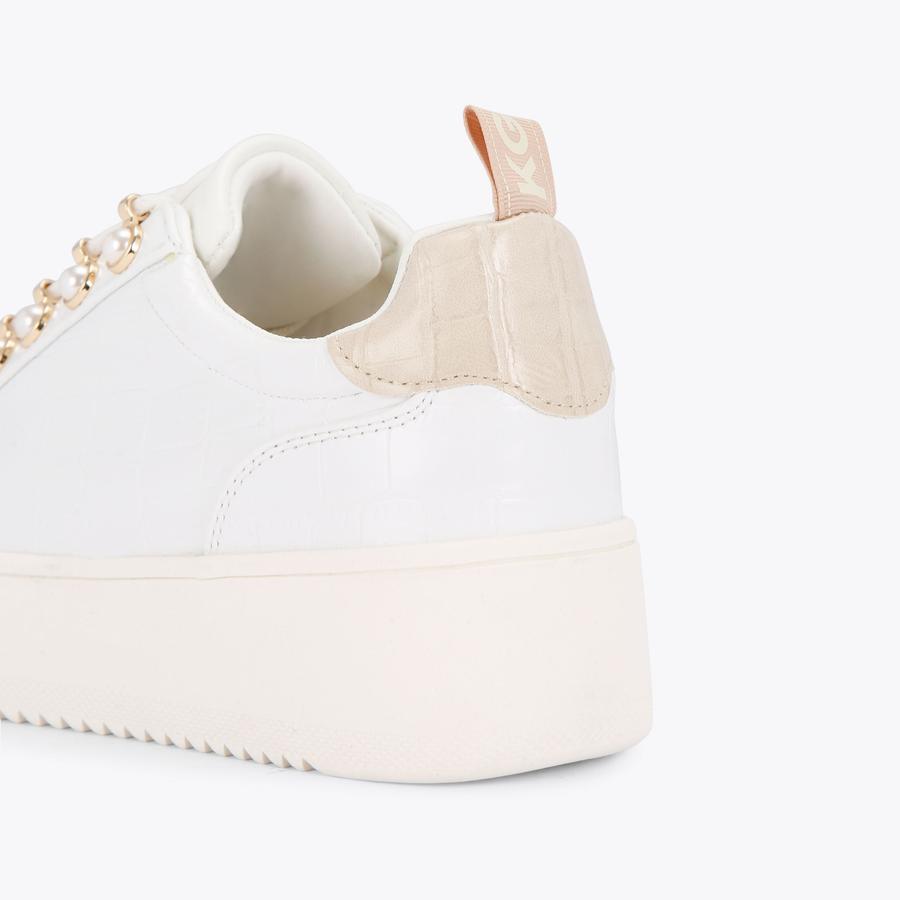 LIGHTER PEARL White Trainers by KG KURT GEIGER