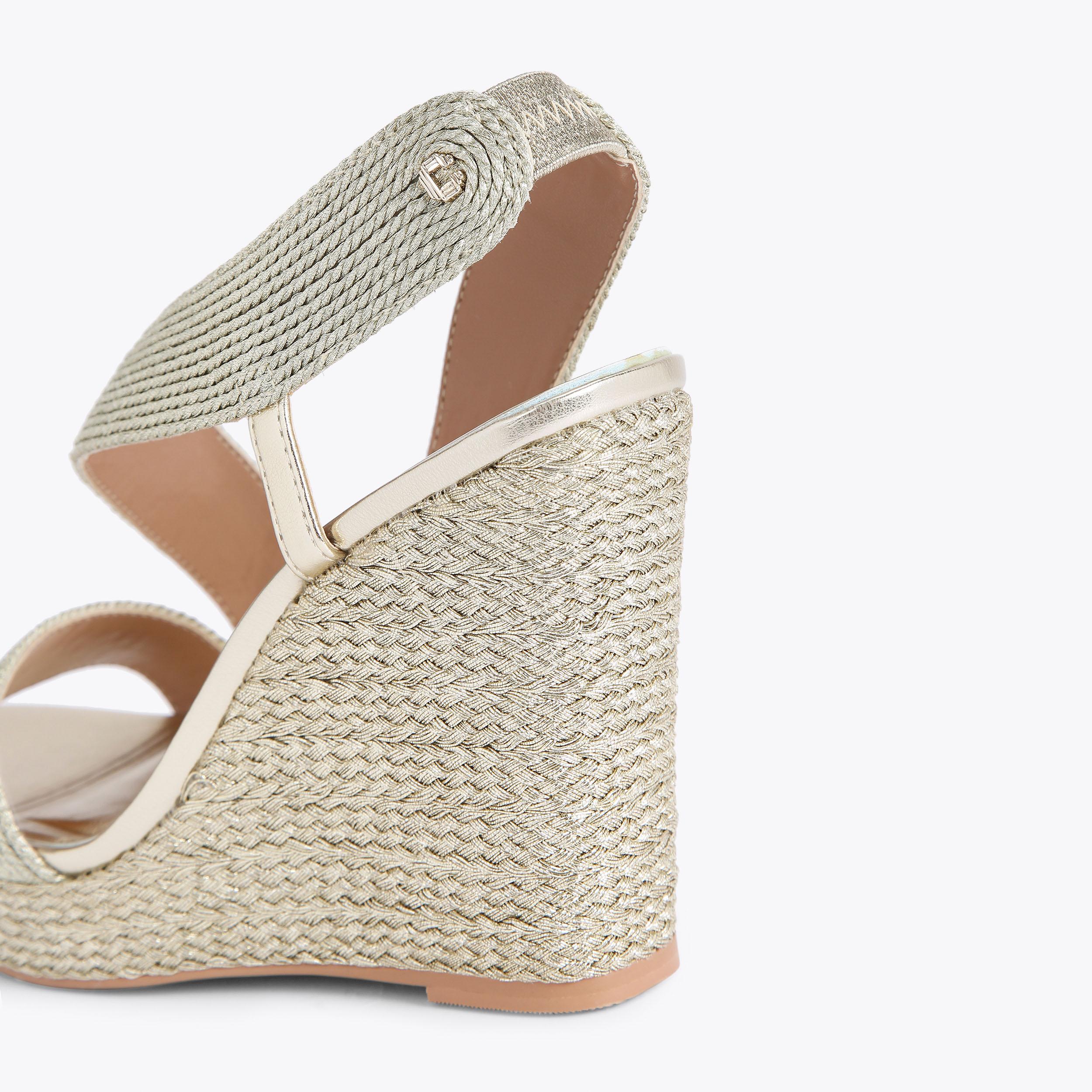 GALA WEDGE 110 Gold Heels by CARVELA