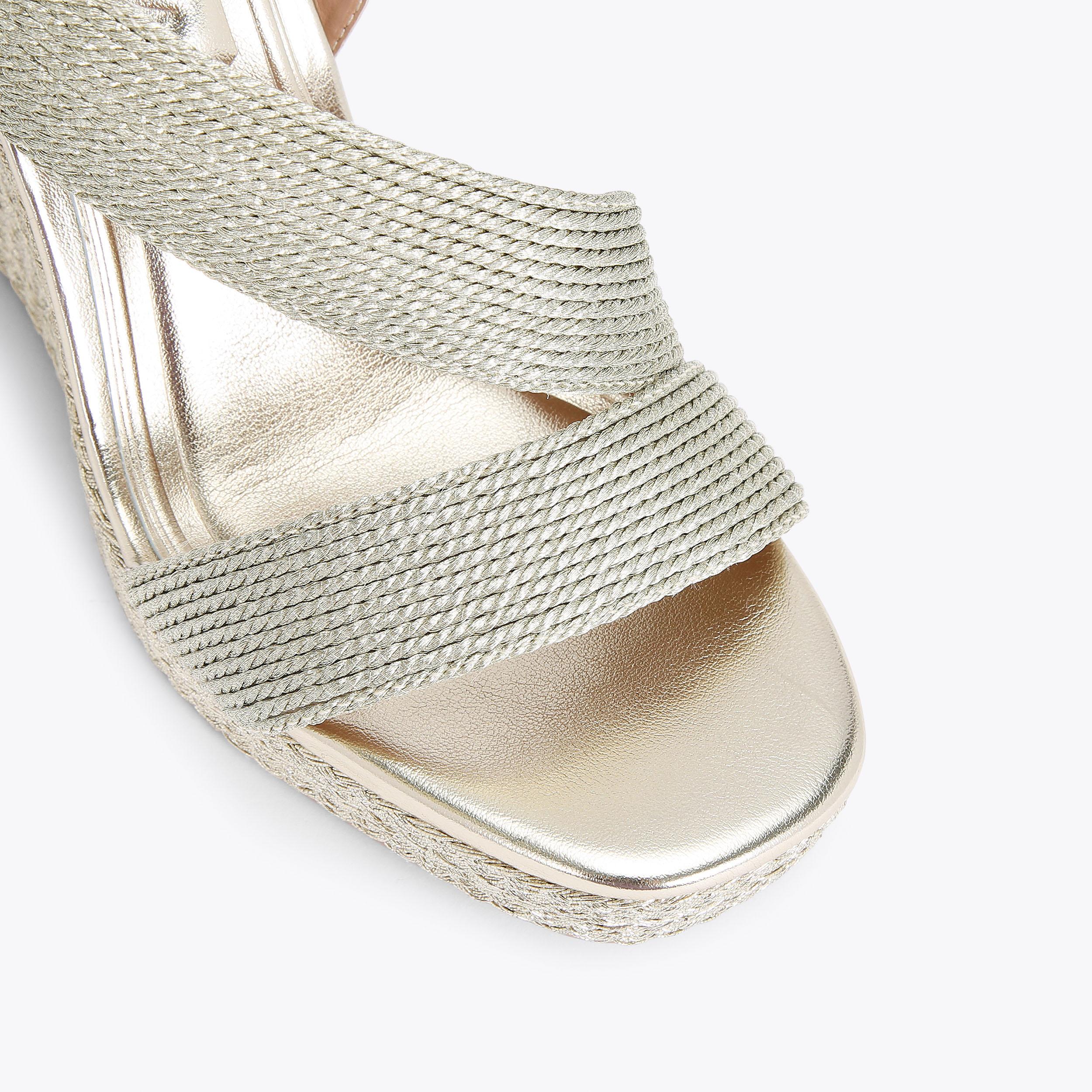 GALA WEDGE 110 Gold Heels by CARVELA