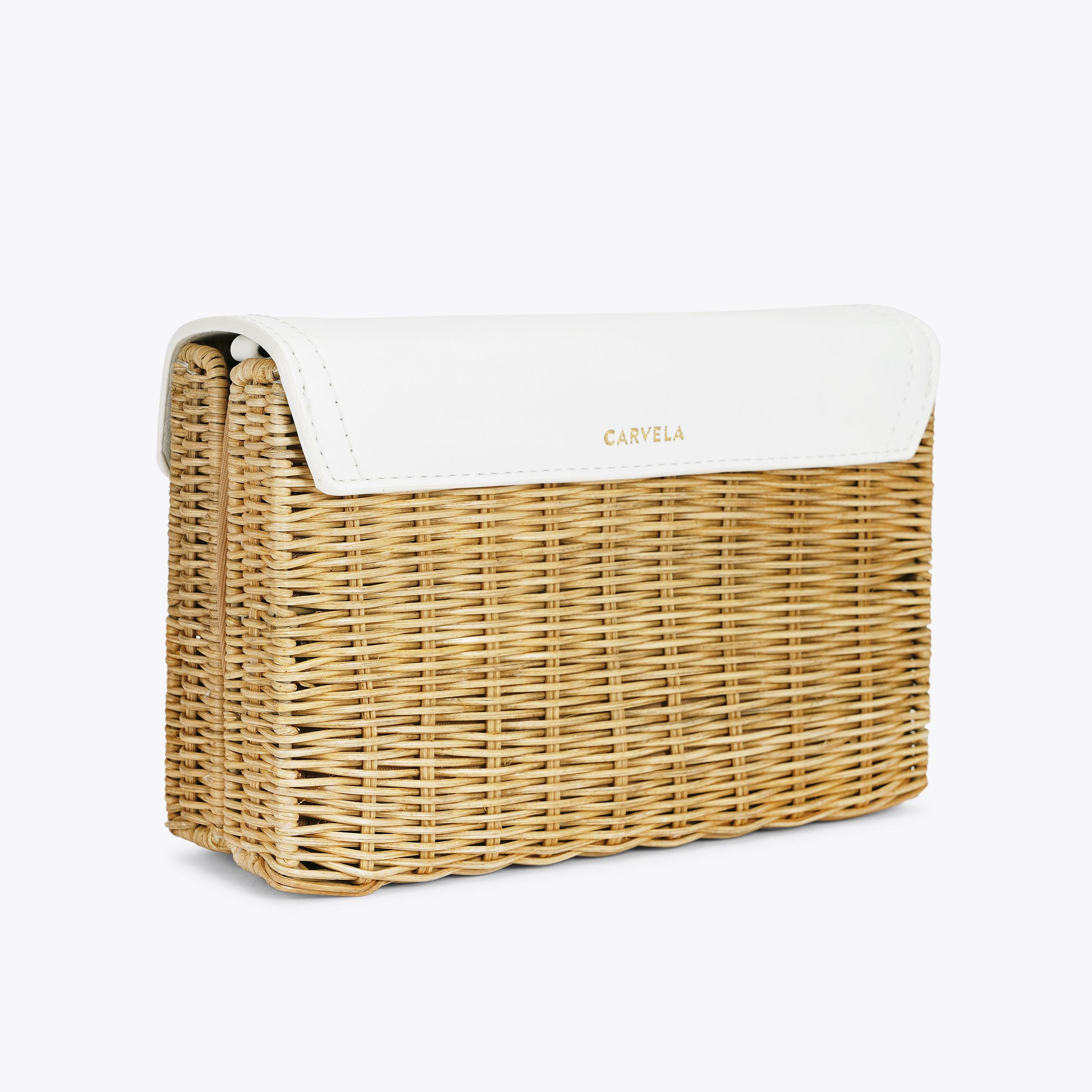 かごバッグ TED BAKER Basket Rattan Crossbody Ted Baker Woven Raffia & Leather Crossbody Bag