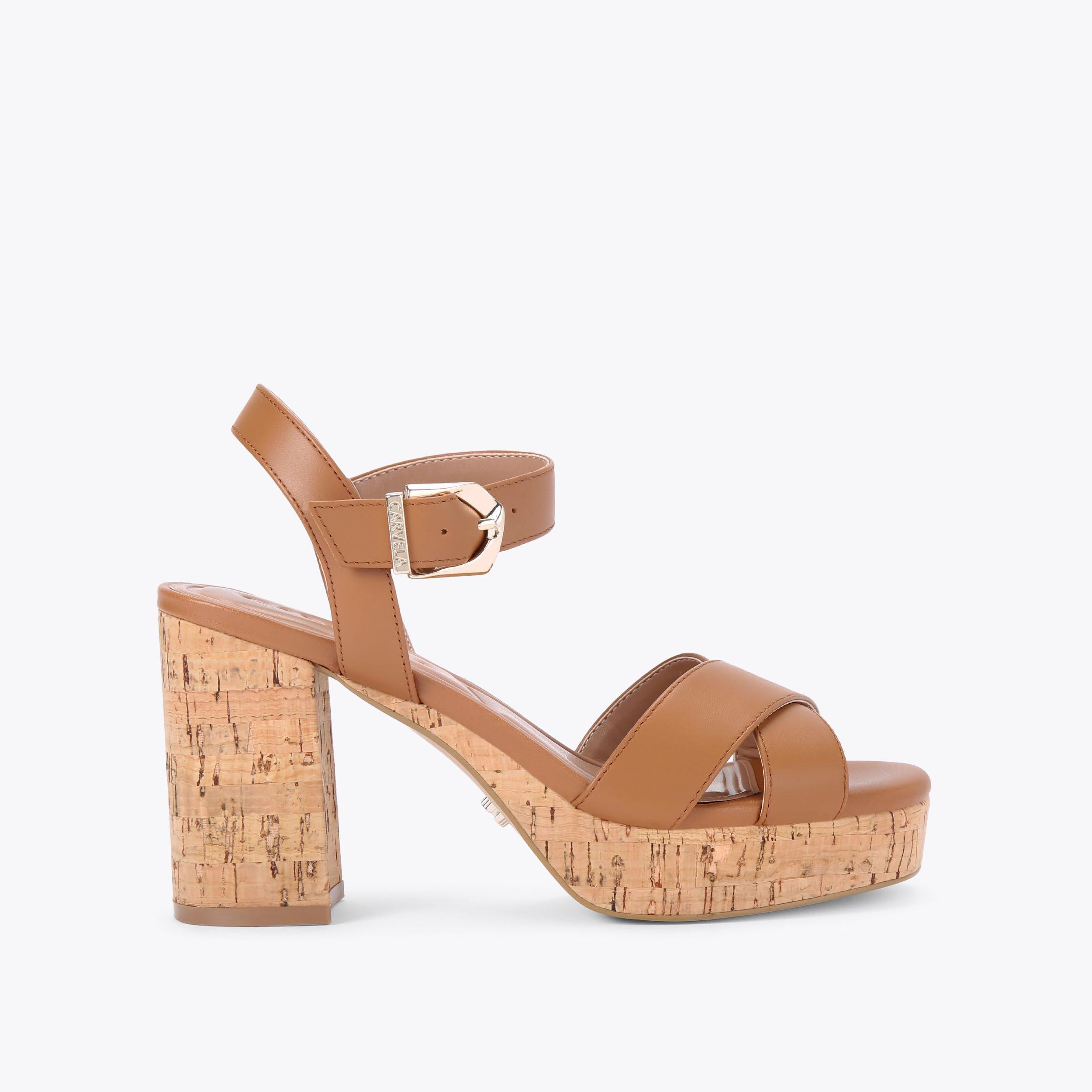 Carvela sparkle wedge heel sandals outlet tan