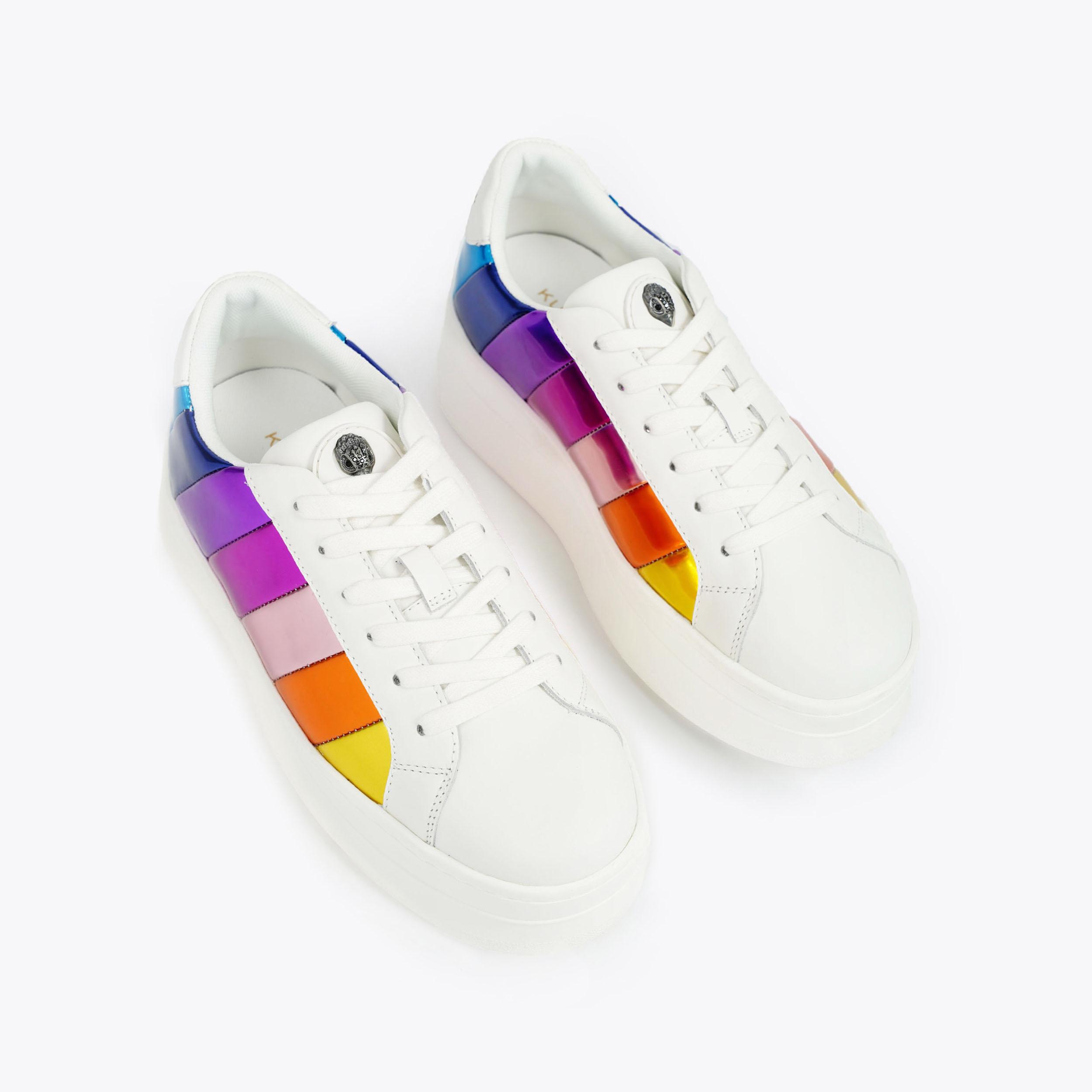 LANEY PUMPED Rainbow Stripe Sneaker by KURT GEIGER LONDON