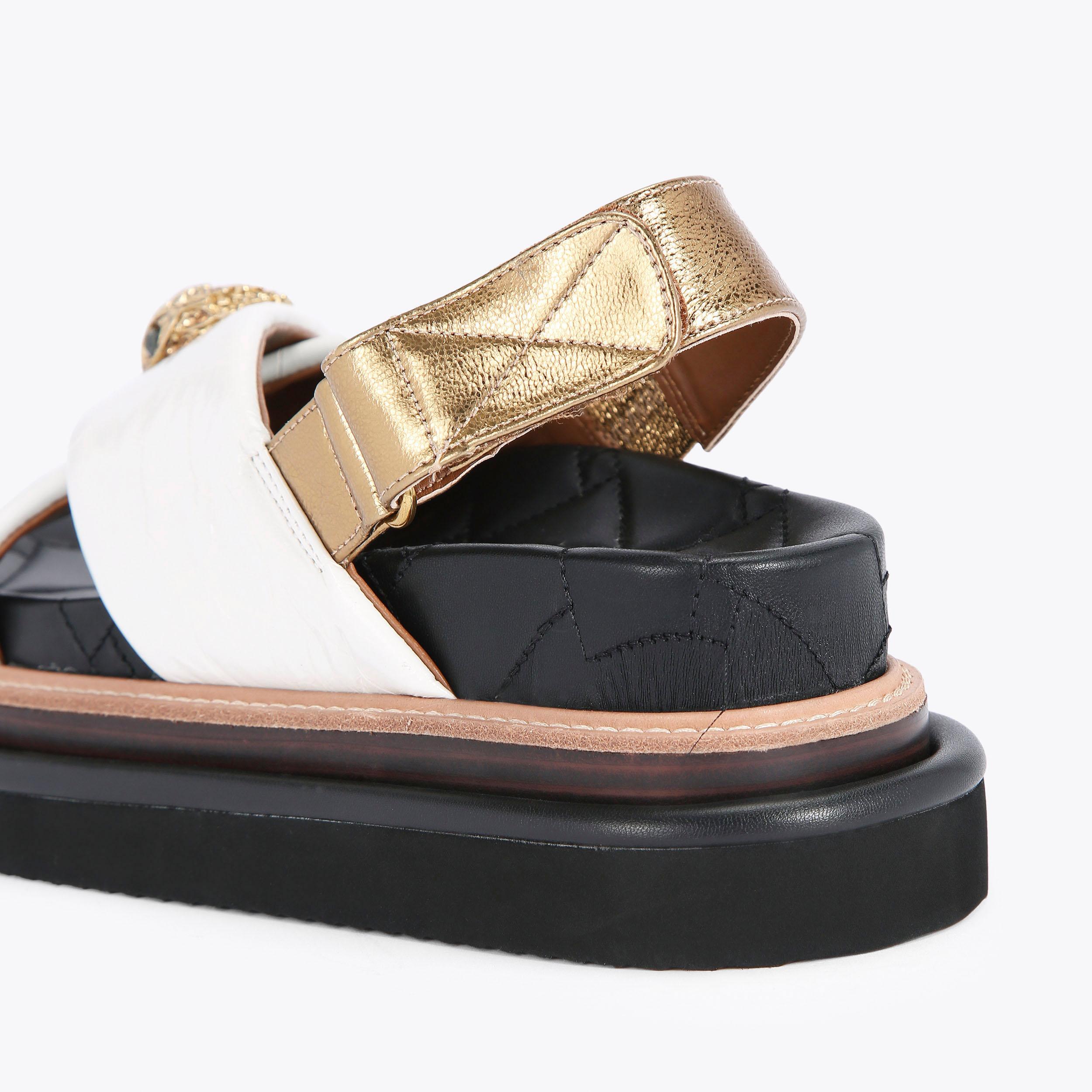ORSON CROSS STRAP SANDAL Bone Sandals by KURT GEIGER LONDON