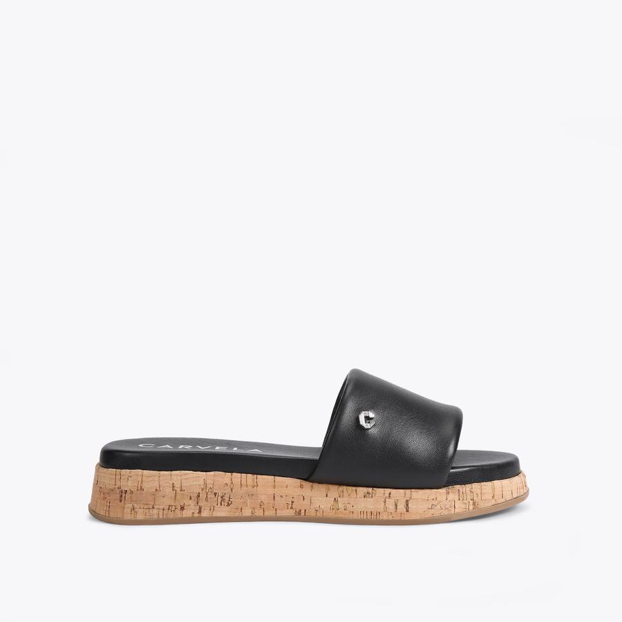 CLOUD MULE Black Sandals by CARVELA