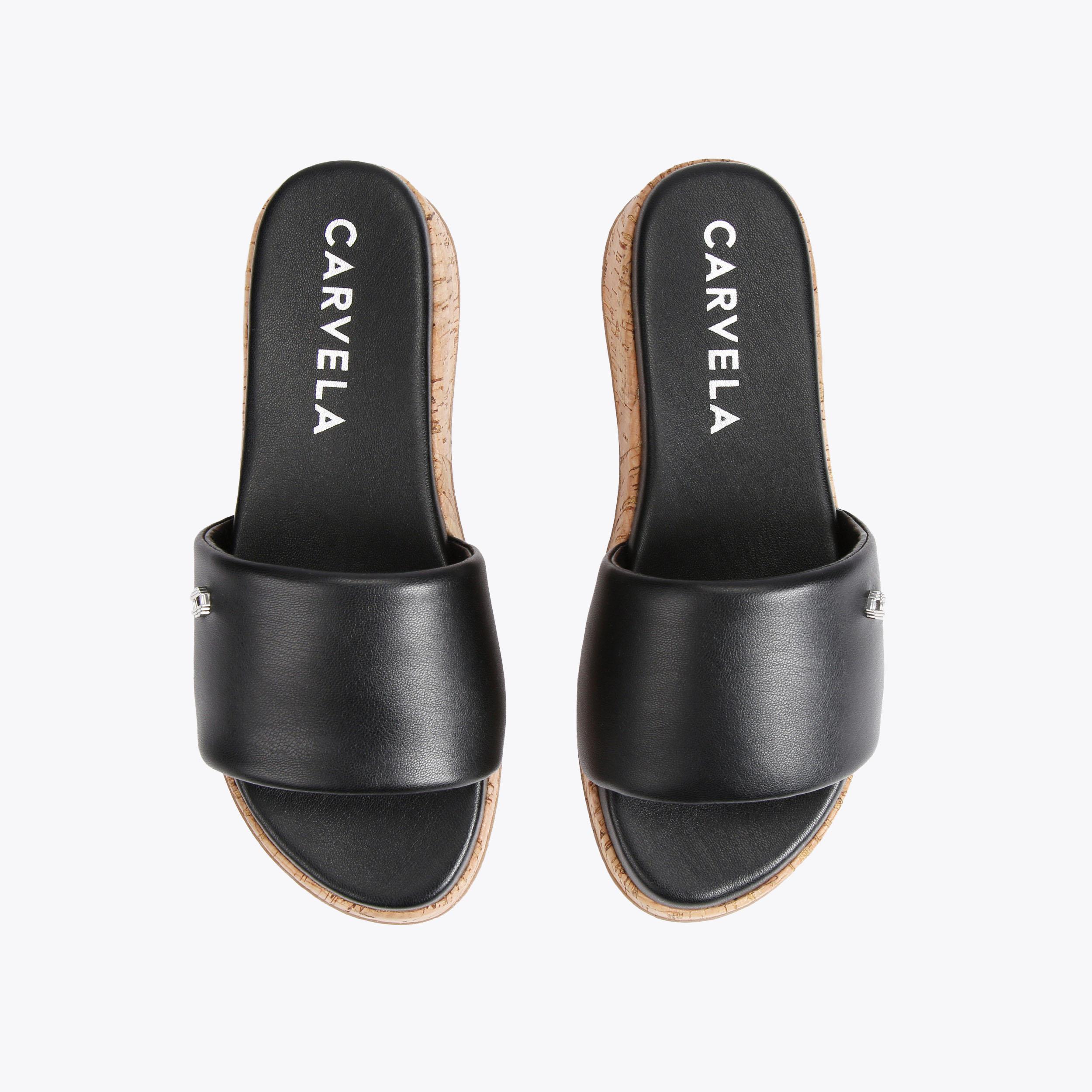 CLOUD MULE Black Sandals by CARVELA