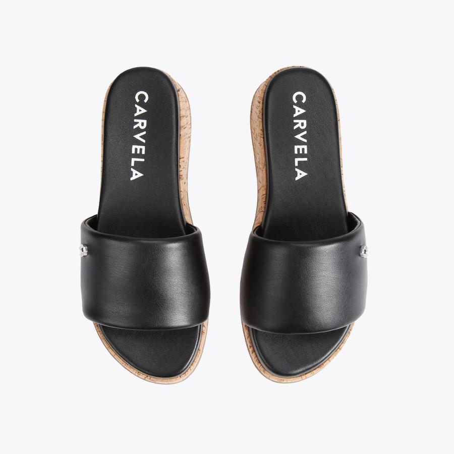 CLOUD MULE Black Sandals by CARVELA