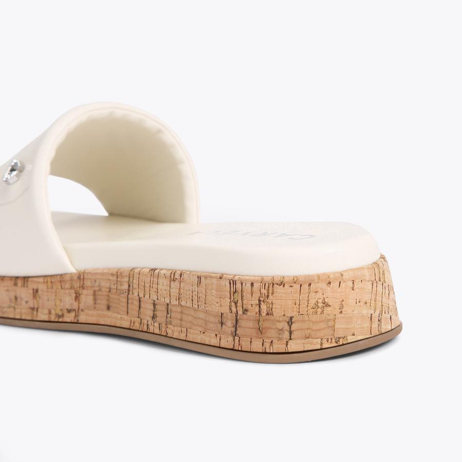 CLOUD MULE Bone Sandals by CARVELA